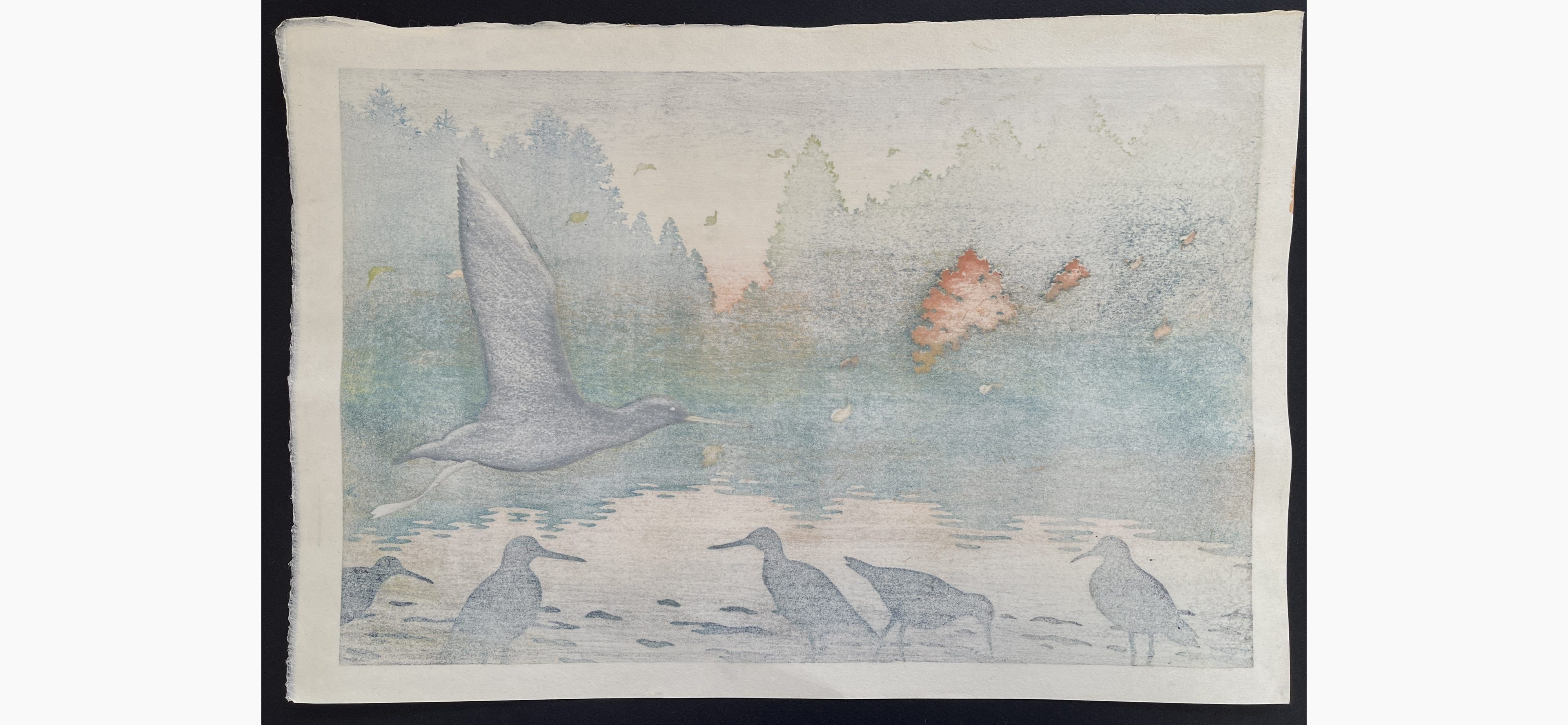 Japanese print - Tsukasa Yoshida - Dawn