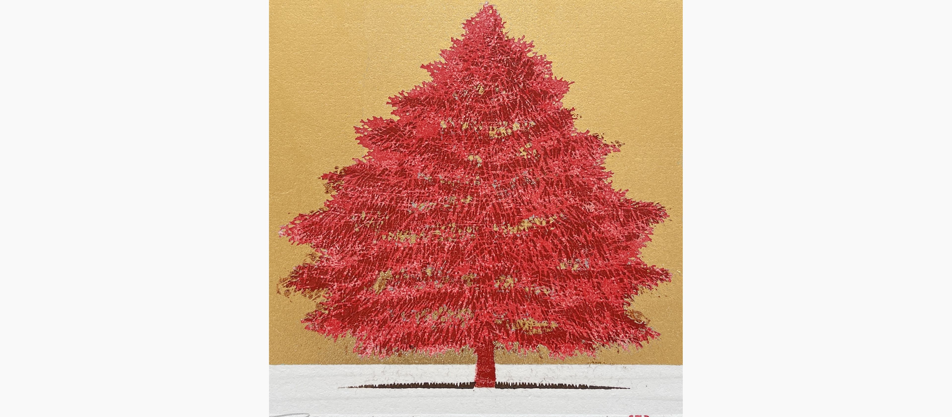 Original woodblock print - Hajime Namiki - Tree scene 134A