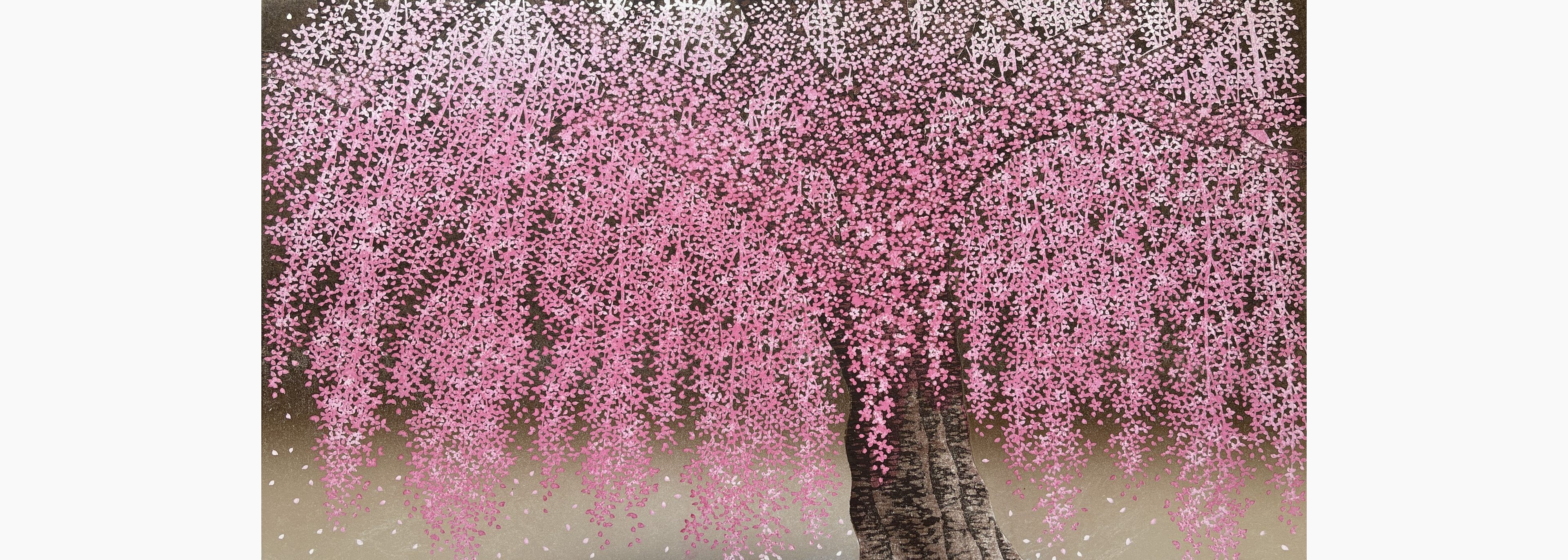 Original woodblock print - Hajime Namiki - Weeping Cherry 30