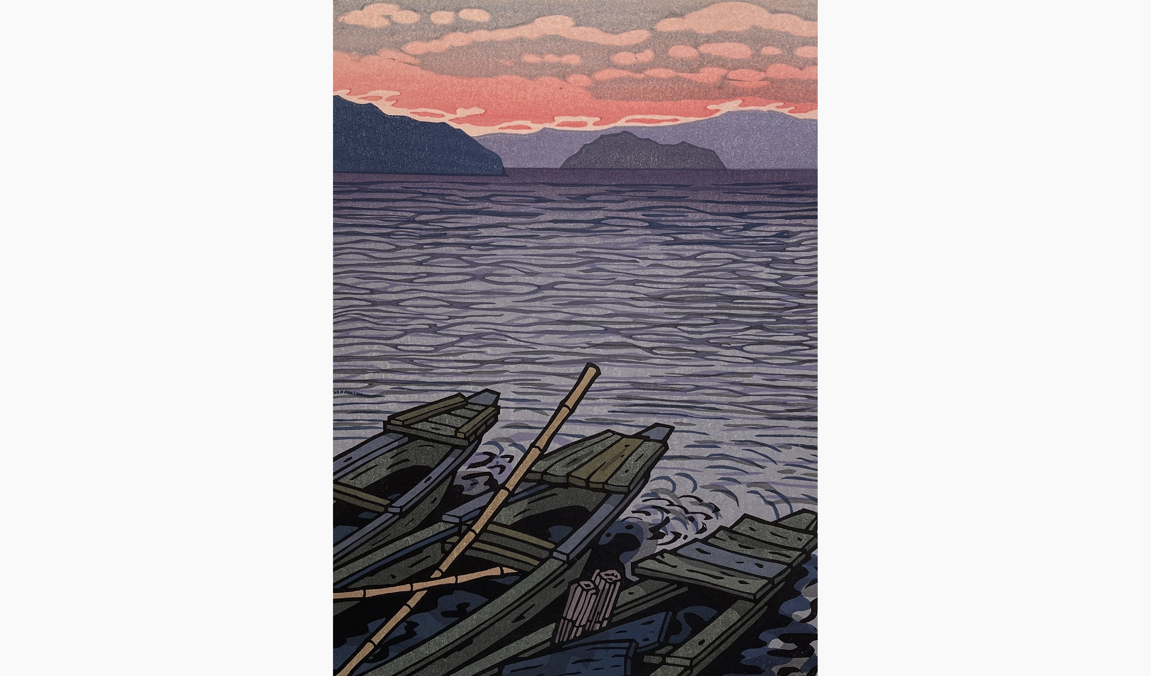 Original woodblock print - Nishijima Katsuyuki - Rising Sun