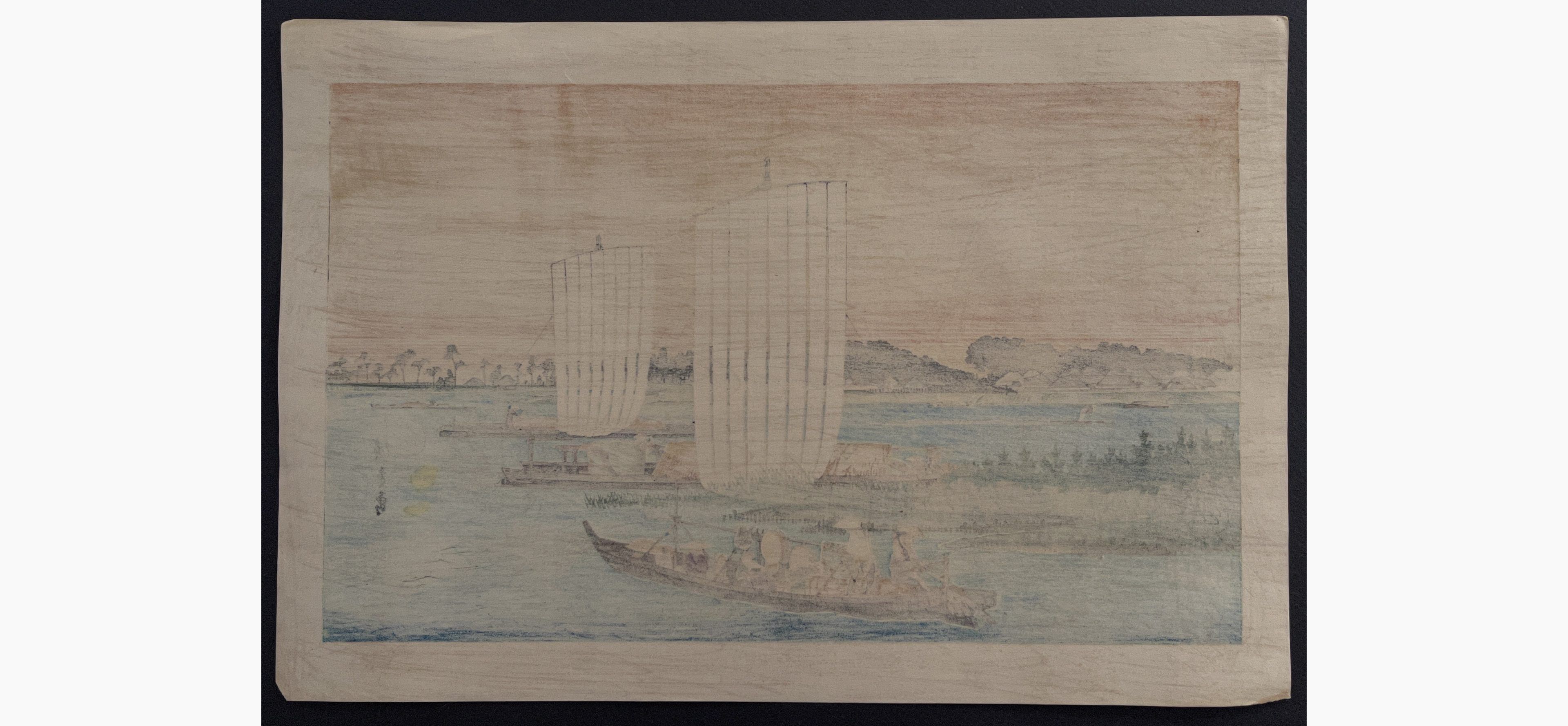 Japanese print - Hiroshige - Clearing Weather at Shibaura