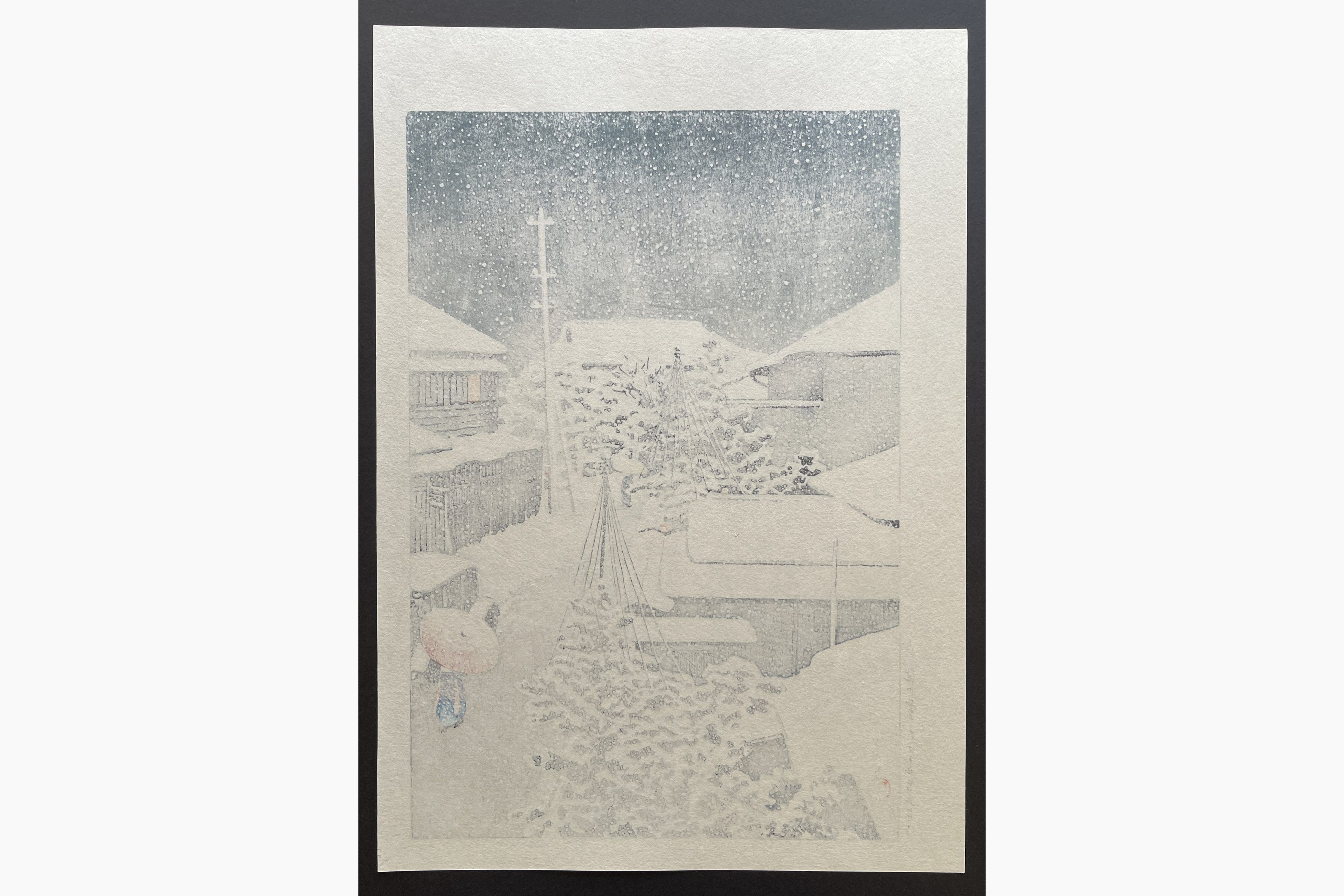 Japanese print - Kawase Hasui - Snow at Daichi