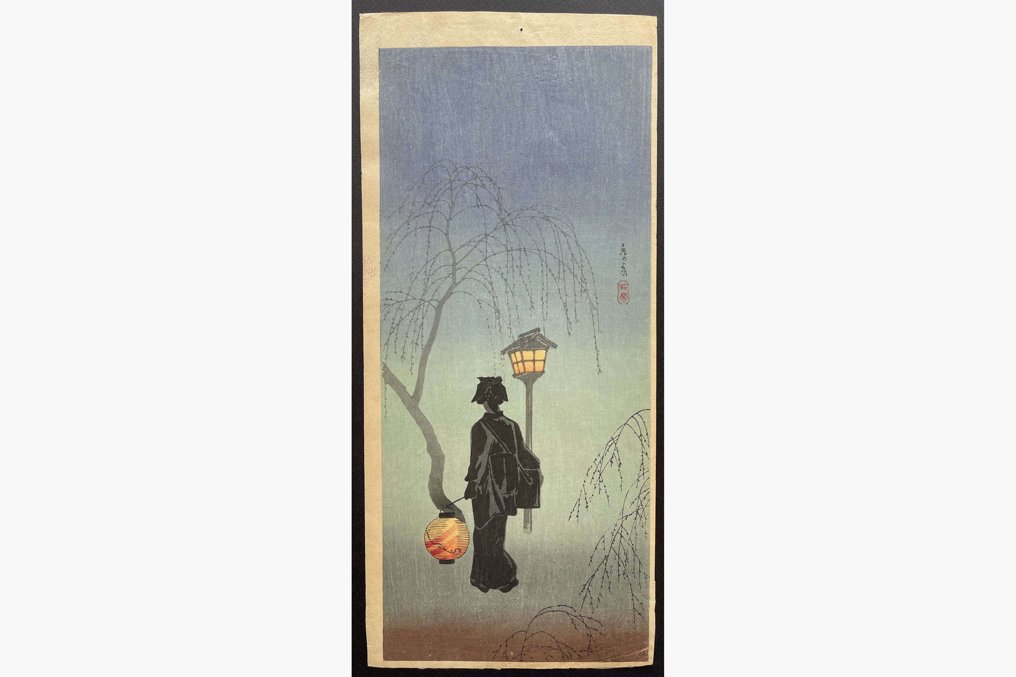 Japanese woodblock print - Takahashi Shotei - Spring Evening