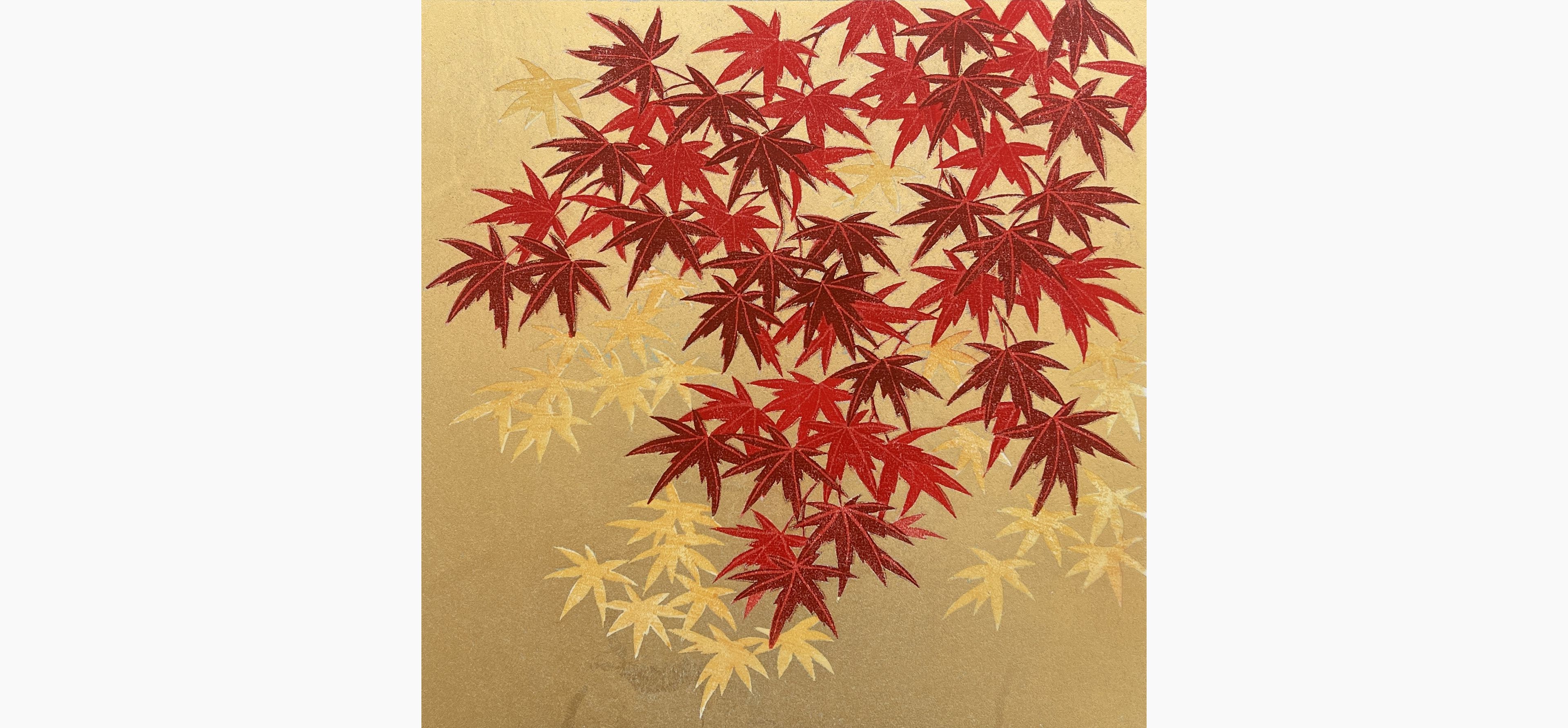 Original woodblock print - Hajime Namiki - Momiji-1