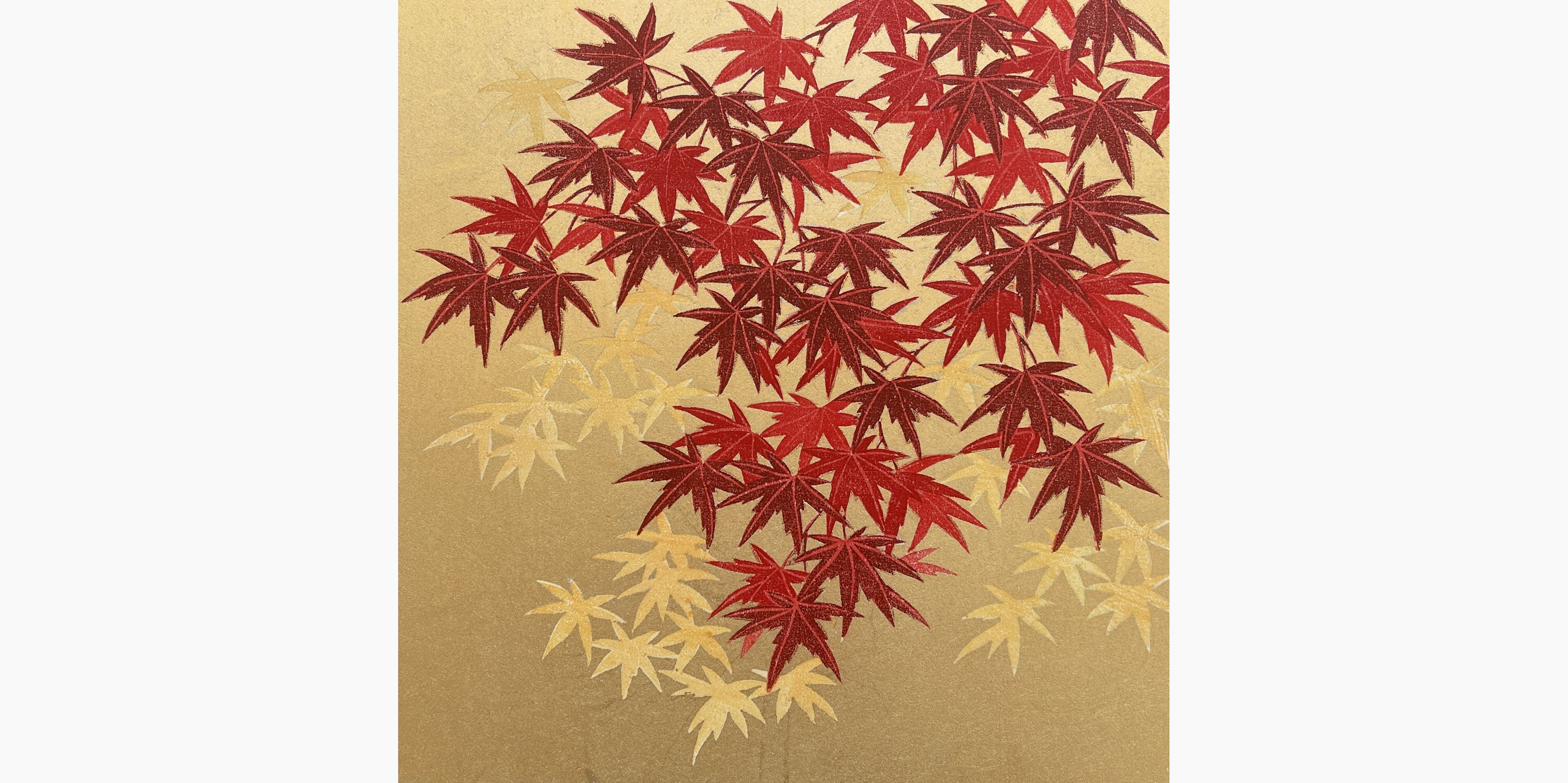 Original woodblock print - Hajime Namiki - Momiji-1