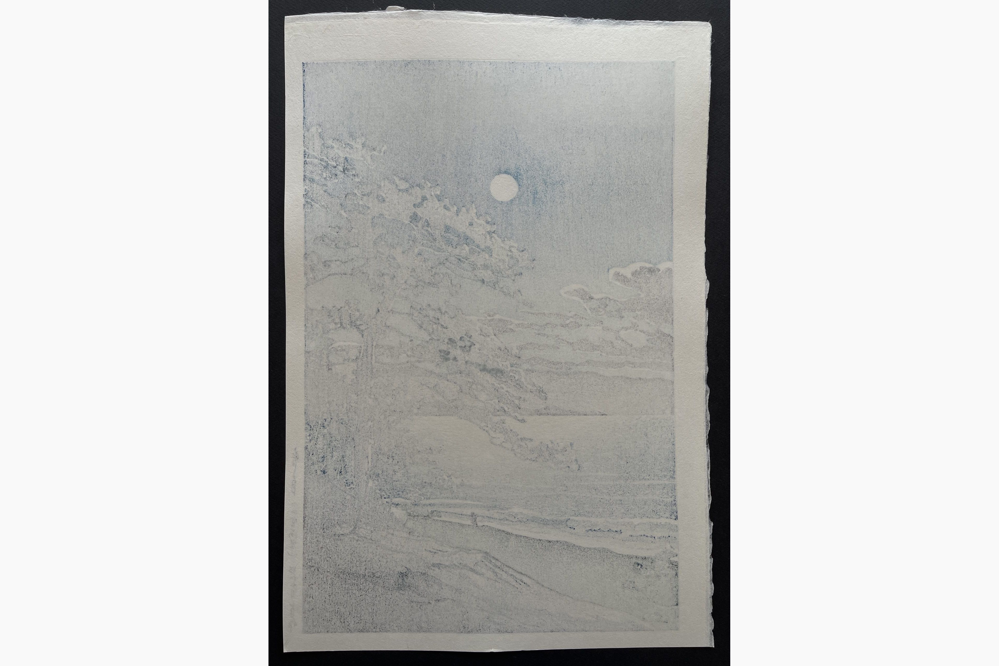 Japanese print - Kawase Hasui - Spring Moon, Ninomiya Beach