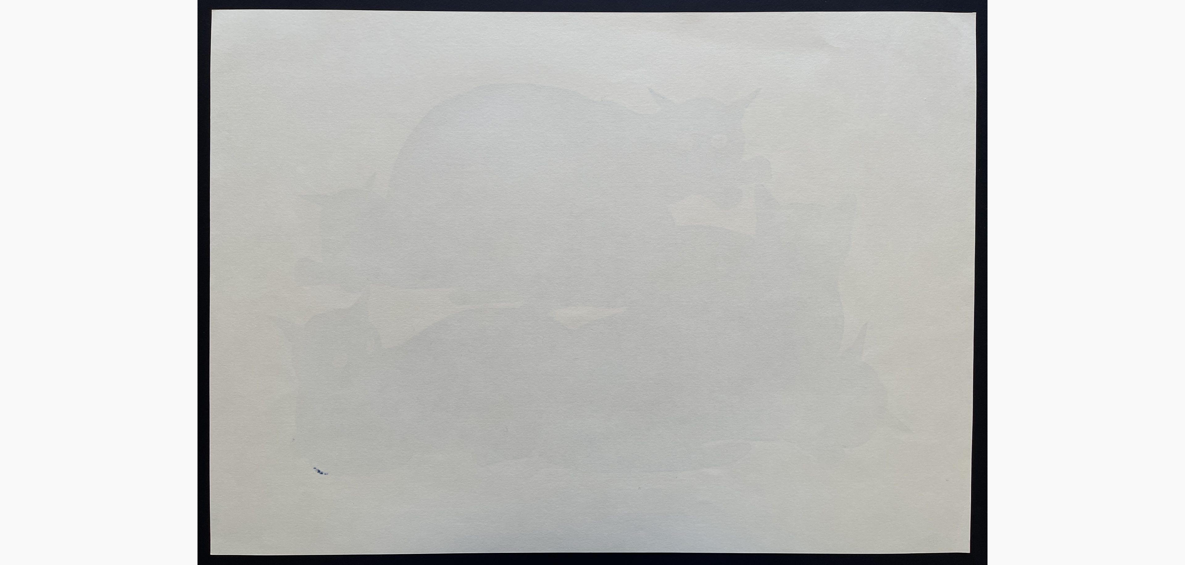 Japanese print - Nishida Tadashige - Cat Series (218) Blue