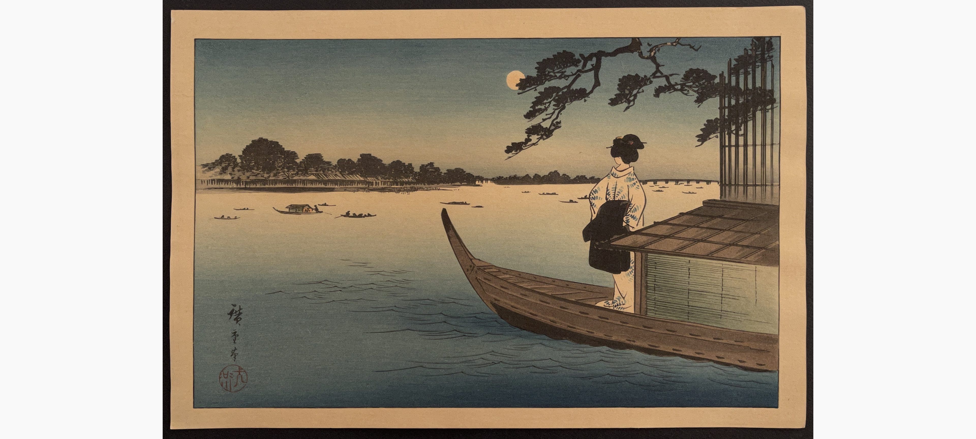 Japanese woodblock print - Hiroshige - Sumidagawa (Yedo)