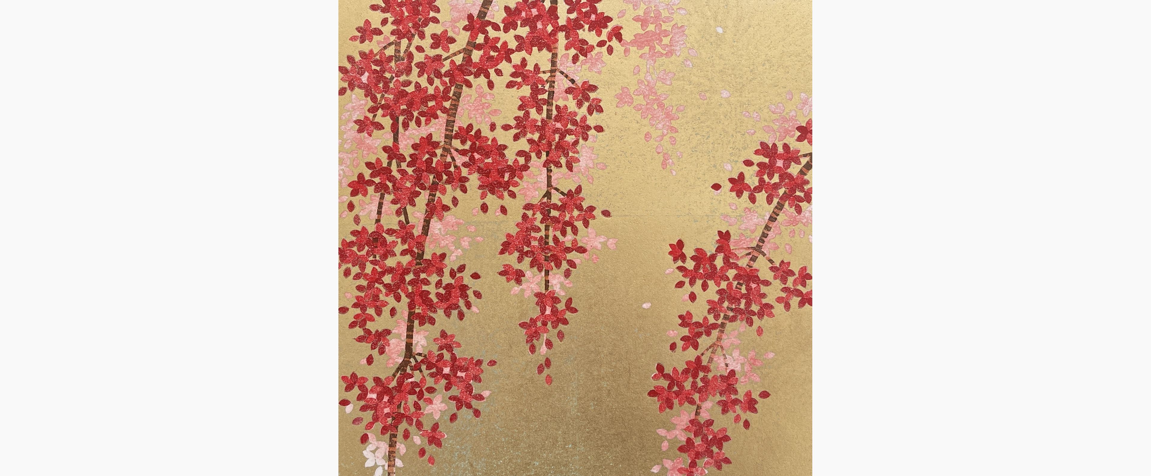 Original woodblock print - Hajime Namiki - Weeping Cherry 22