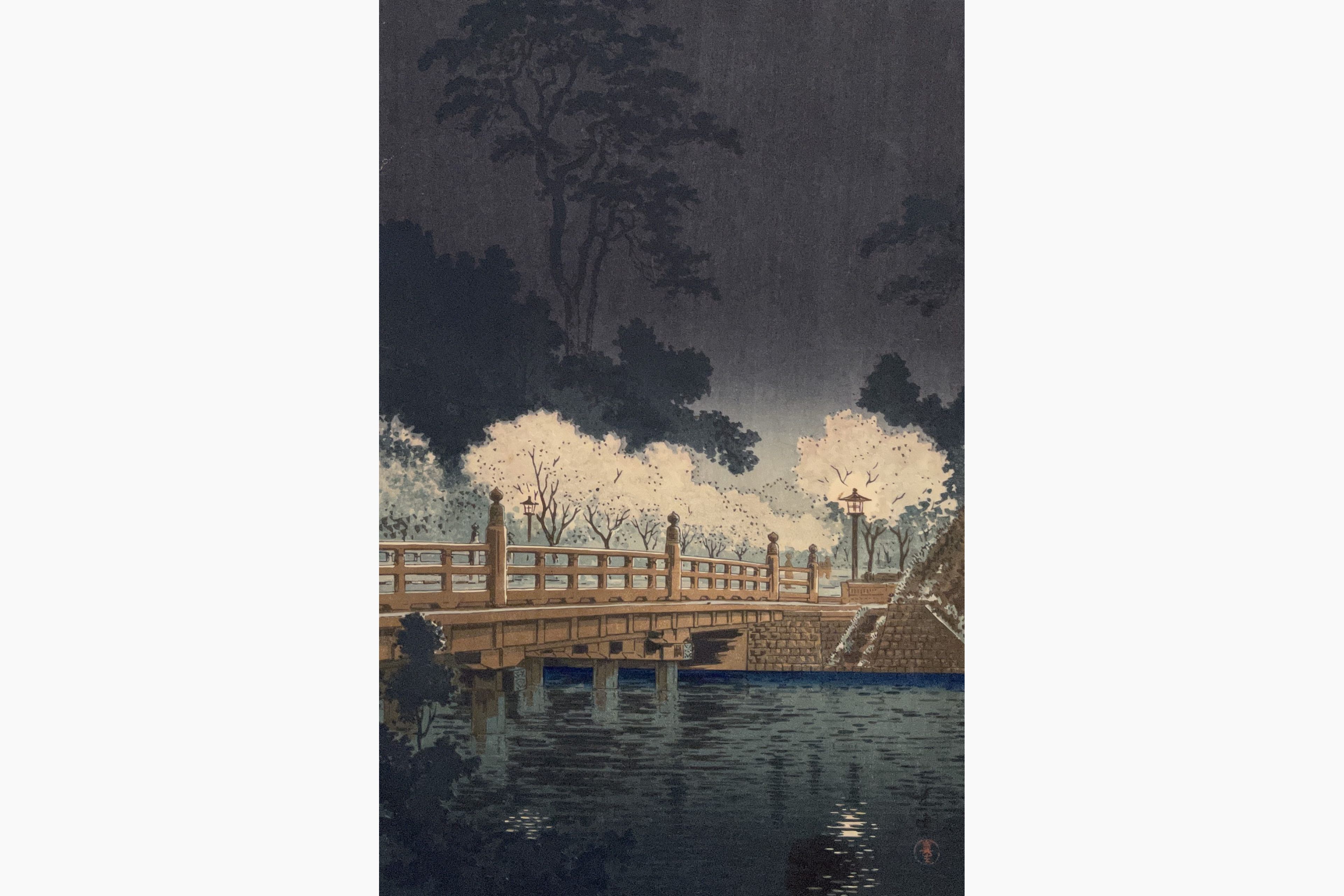 Original woodblock print - Tsuchiya Koitsu - Benkei Bridge