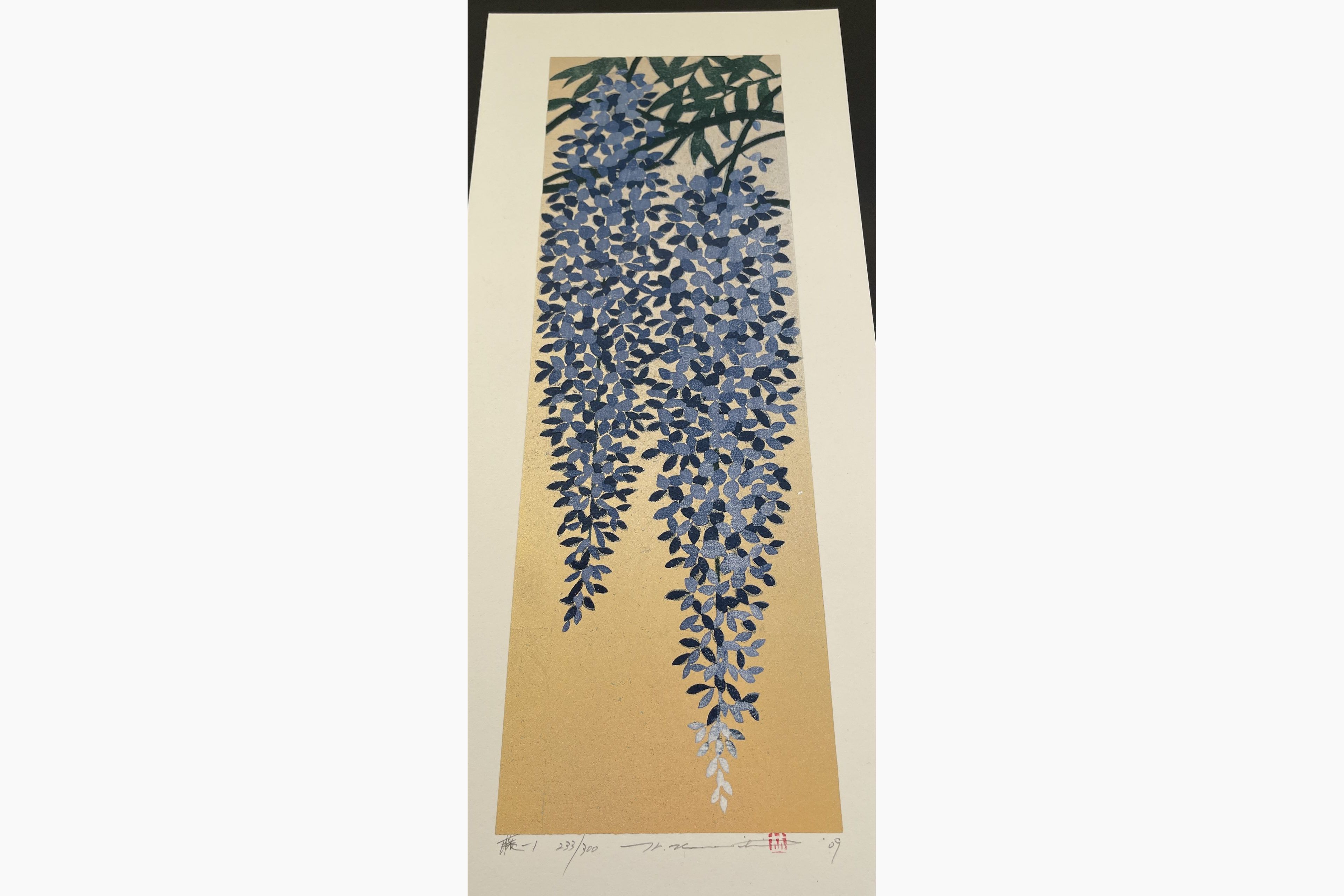 Japanese print - Hajime Namiki - Wisteria 1