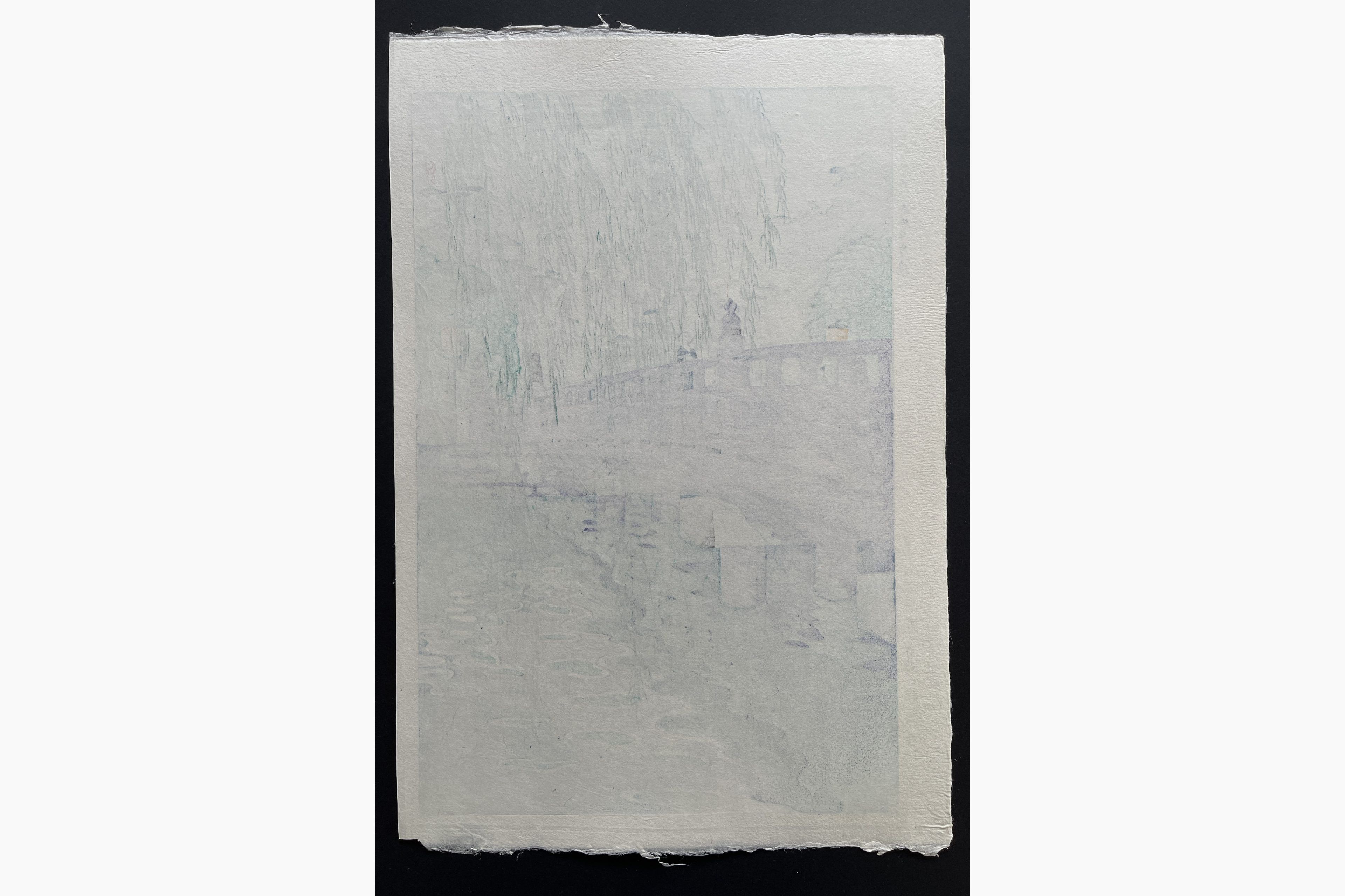 Japanese print - Kasamatsu Shiro - Benkeibashi Bridge, Akasaka