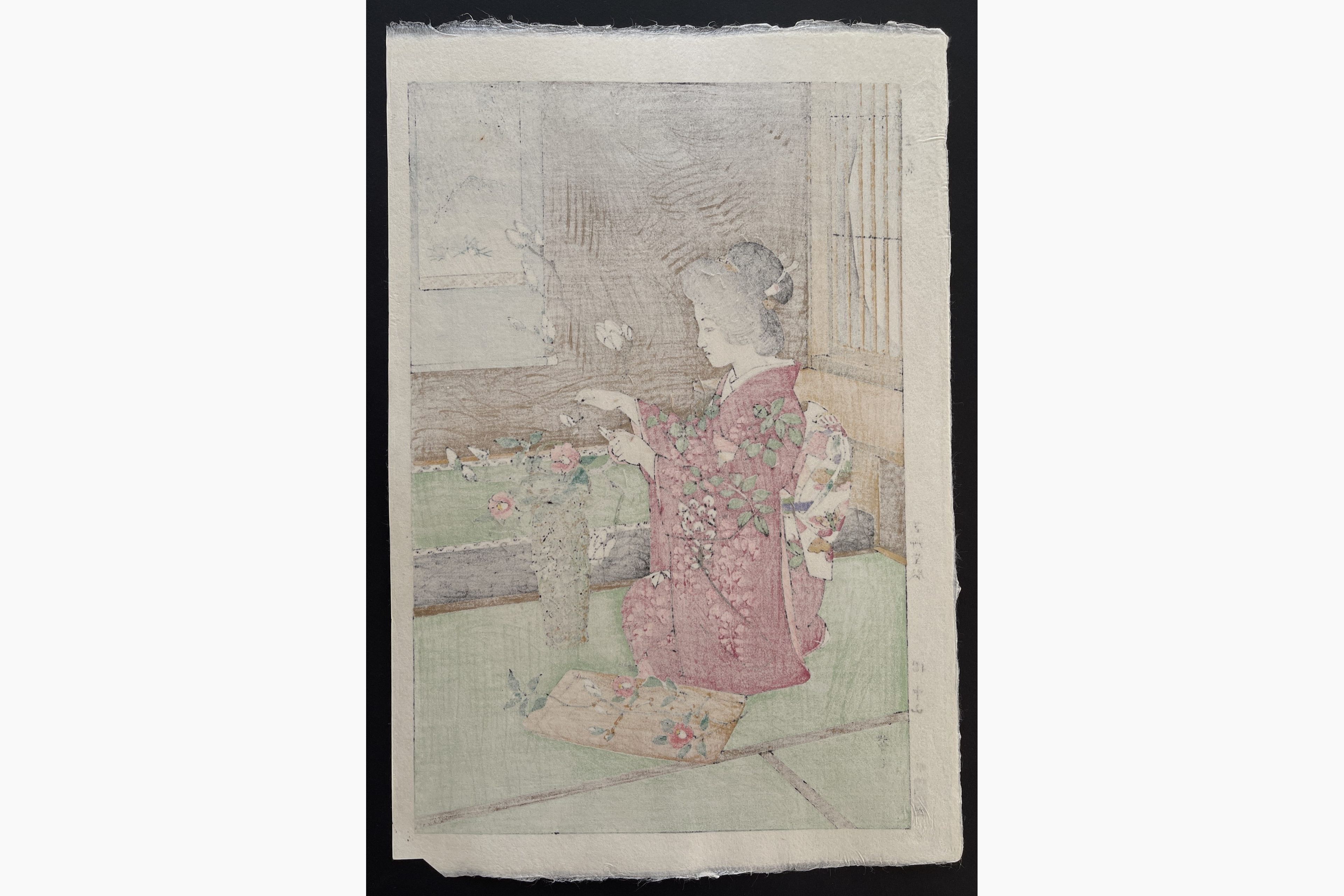 Japanese print - Kasamatsu Shiro - Flower Arrangement