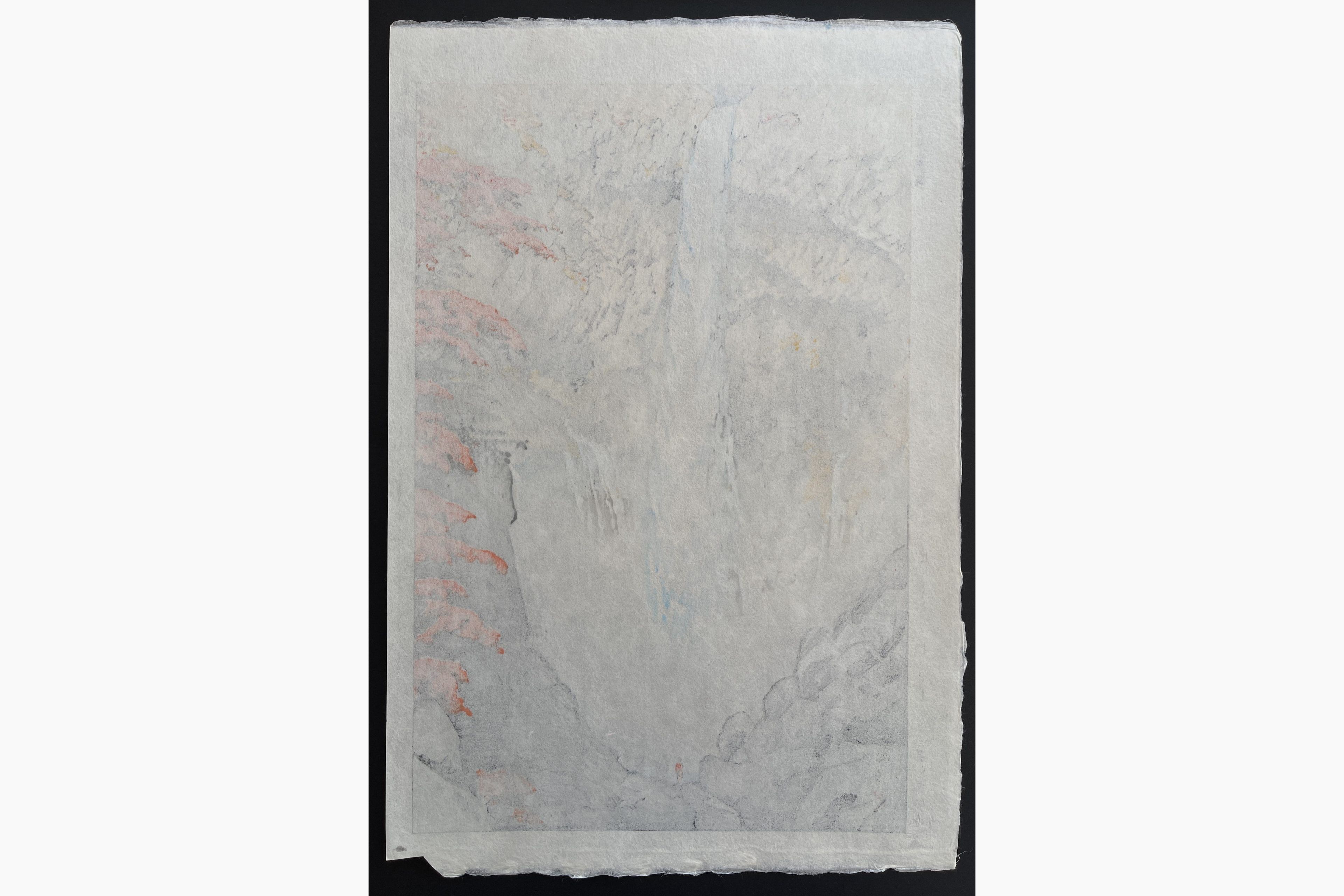 Japanese print - Kasamatsu Shiro - Kegon Waterfall at Nikko