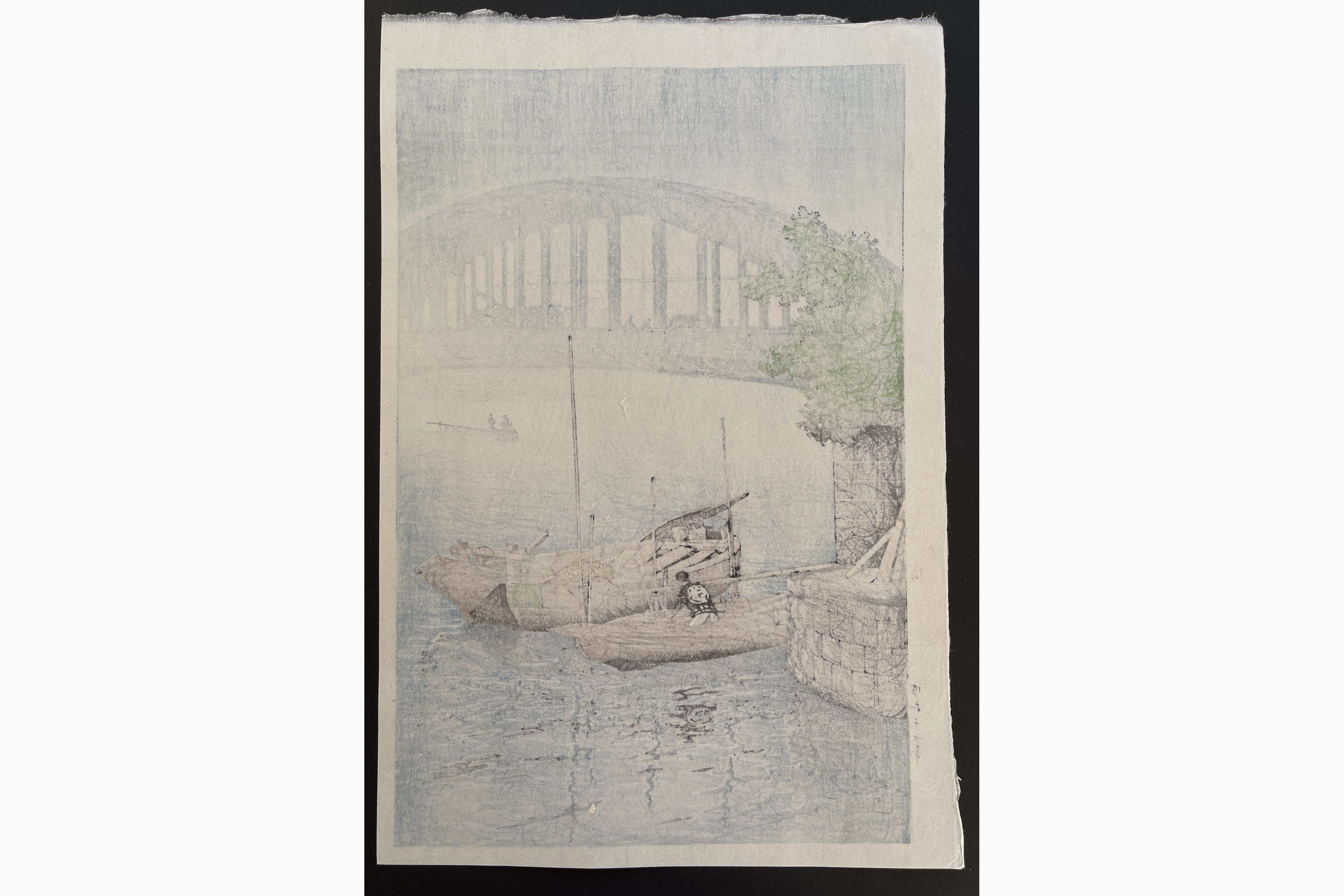 Japanese print - Kawase Hasui - Eitai Bridge