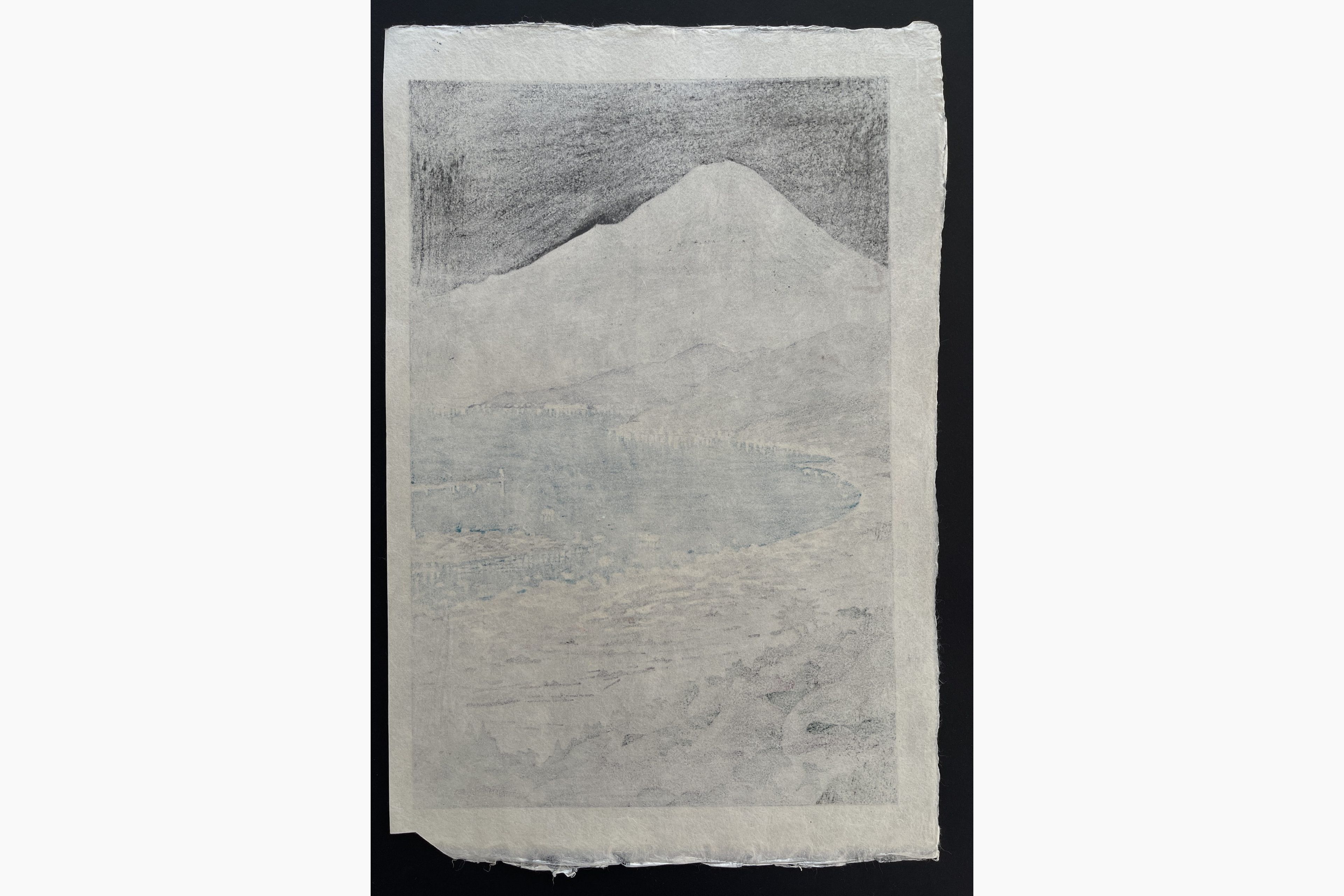 Japanese print - Koichi Okada - Mount Fuji and Nihondaira