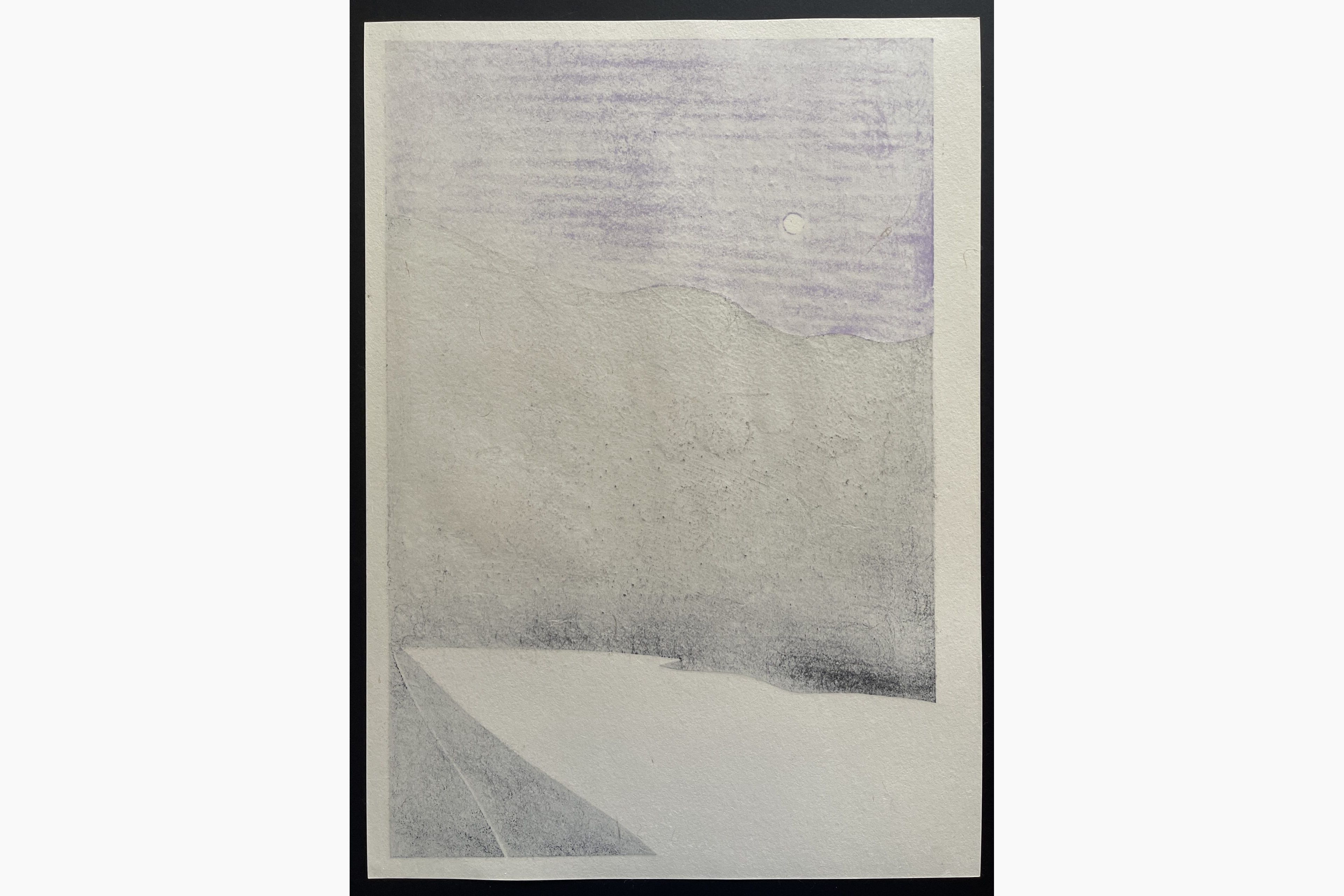 Japanese print - Teruhide Kato - Purple wind