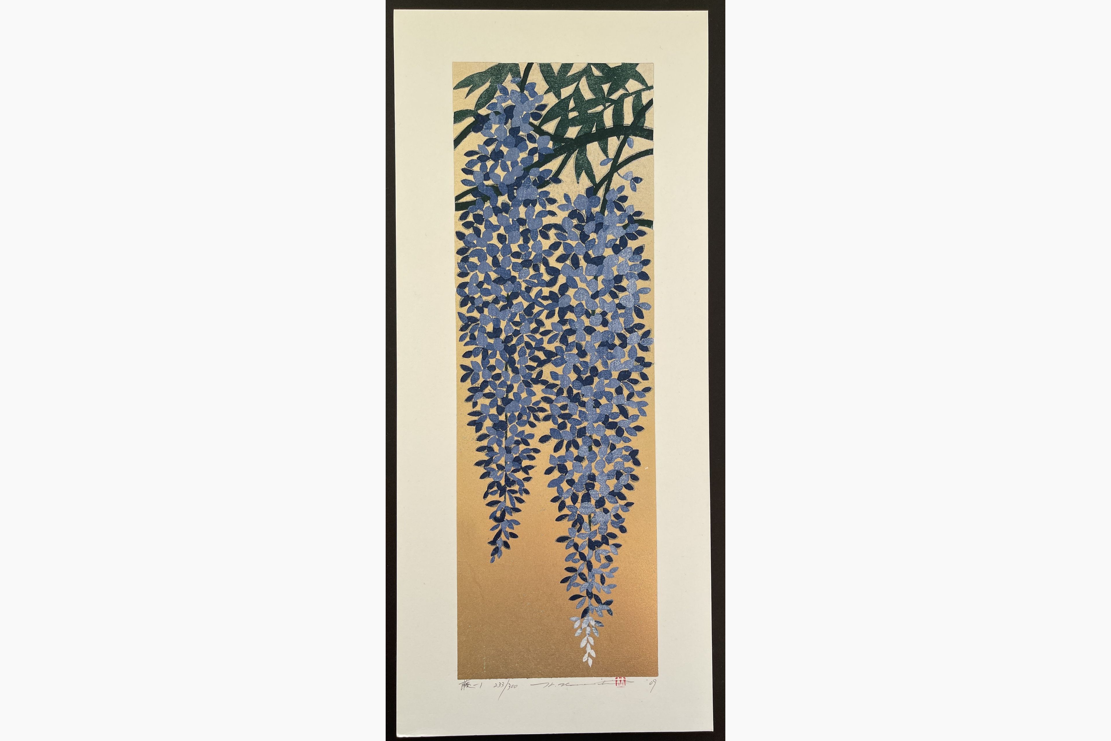 Japanese woodblock print - Hajime Namiki - Wisteria 1