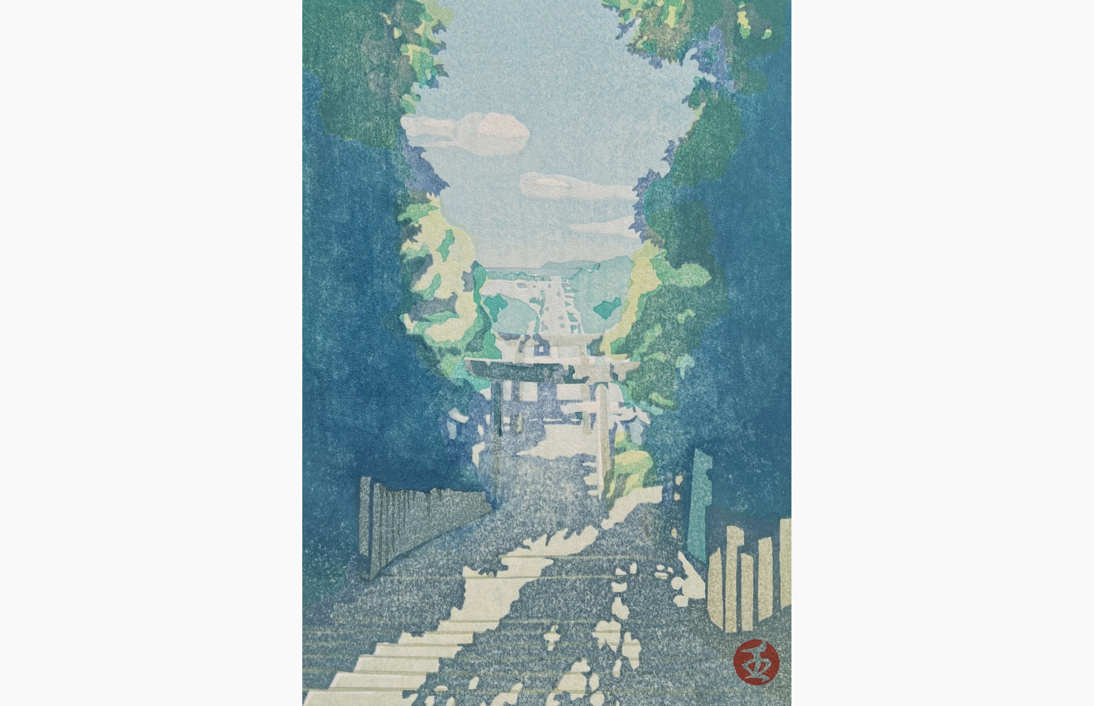 Original woodblock print - Junichi Mibugawa - The Wind that Blows
