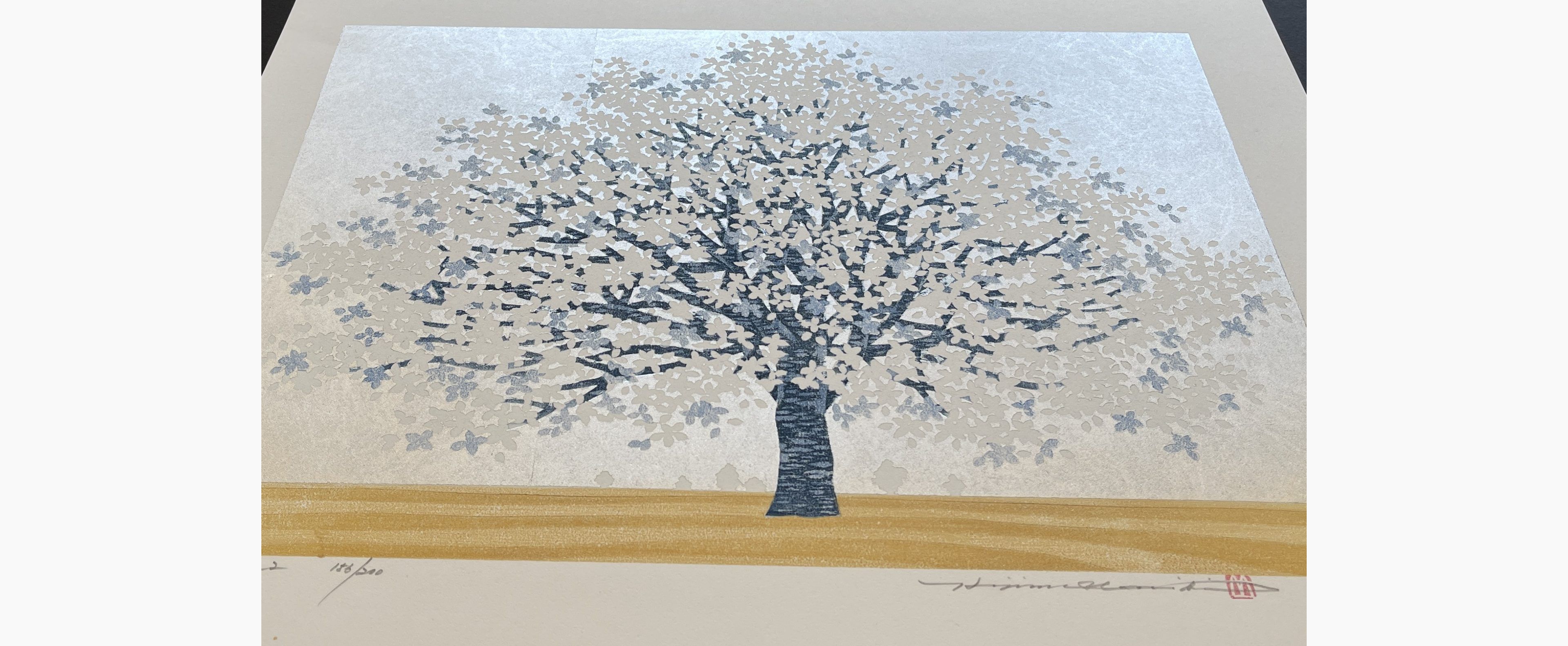 Japanese print - Hajime Namiki - Magnolia 2