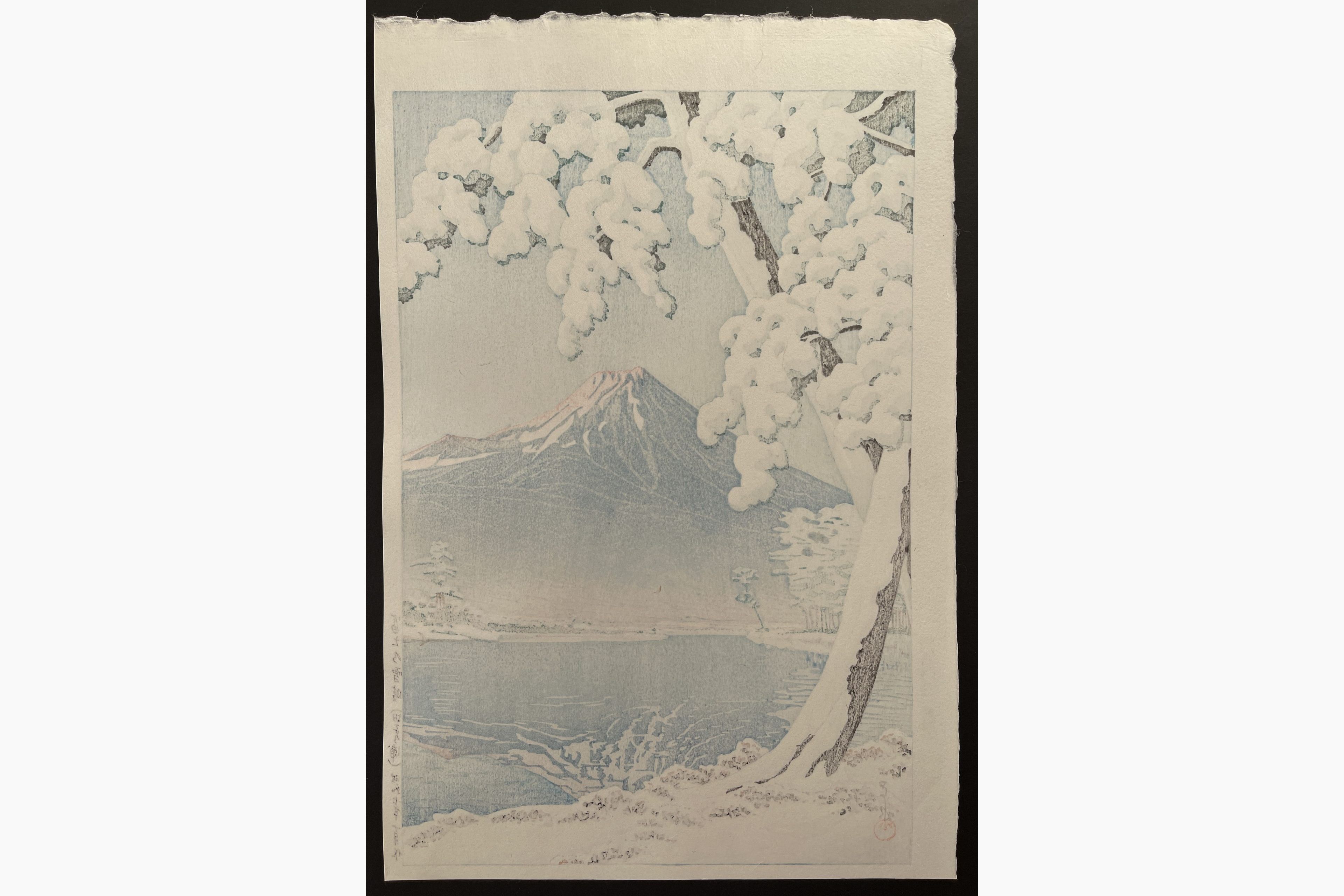 Japanese print - Kawase Hasui - Clearing after a Snowfall on Mount Fuji