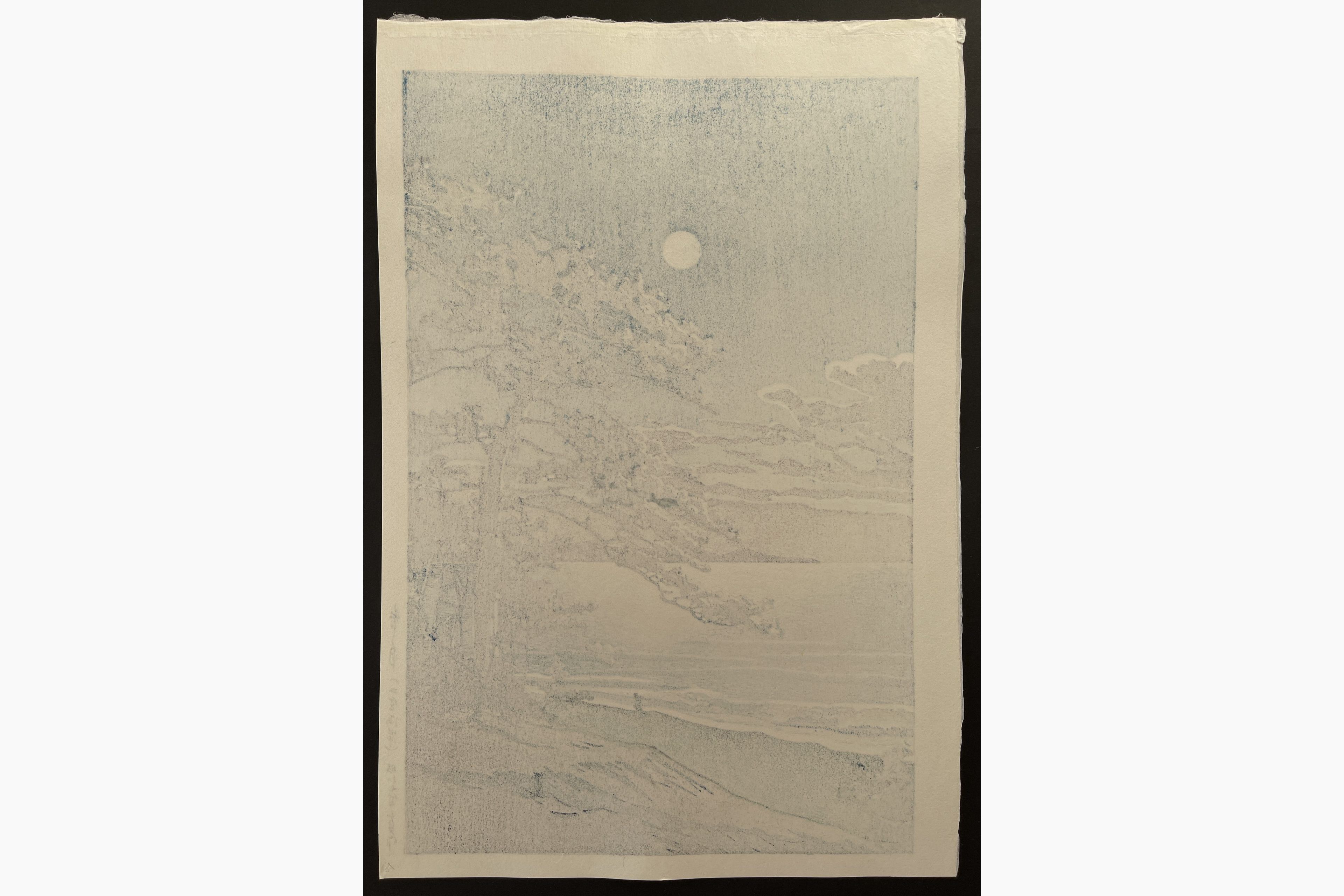 Japanese print - Kawase Hasui - Spring Moon, Ninomiya Beach