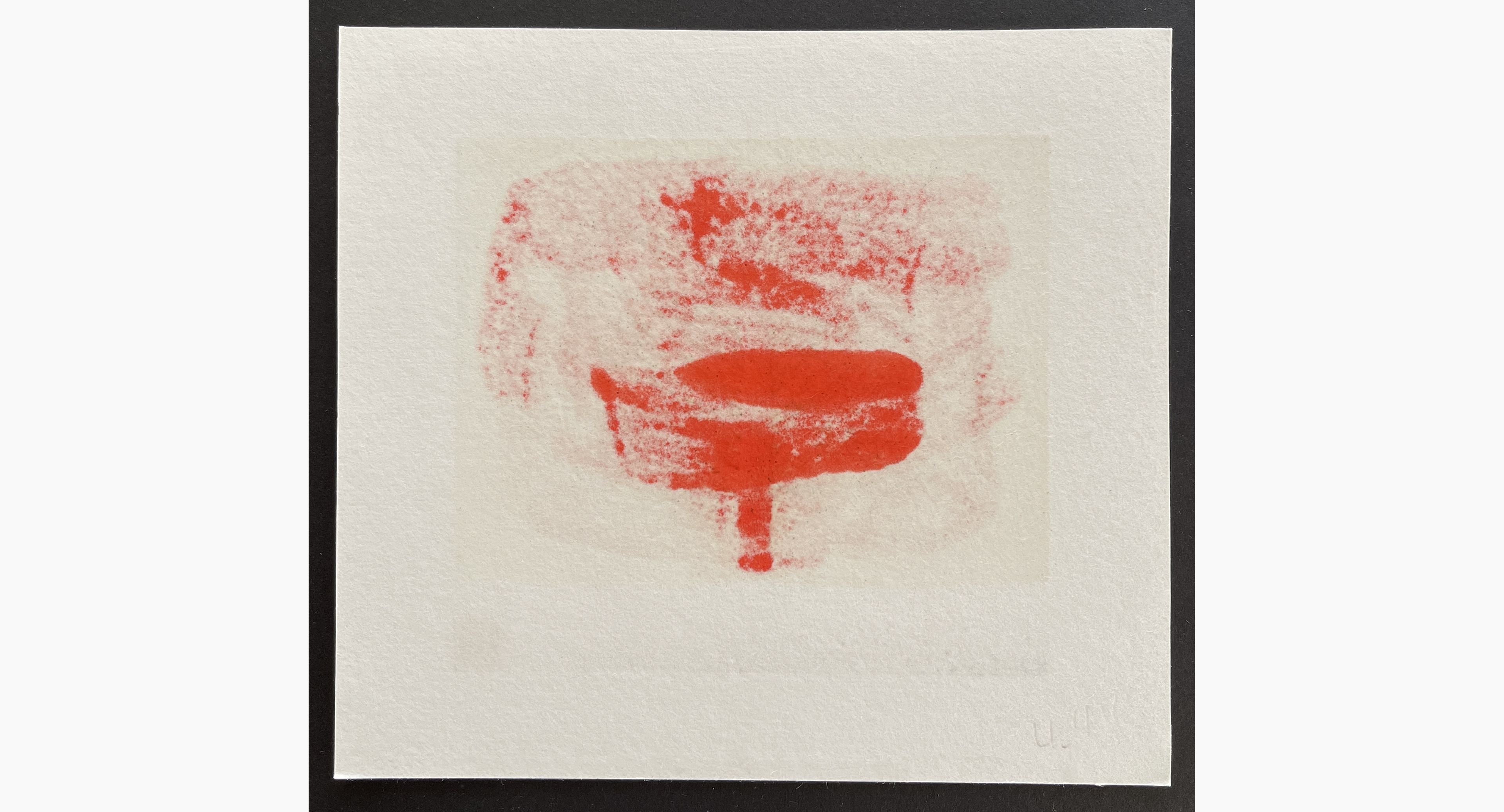 Japanese print - Kunio Kaneko - A Little Red Tree