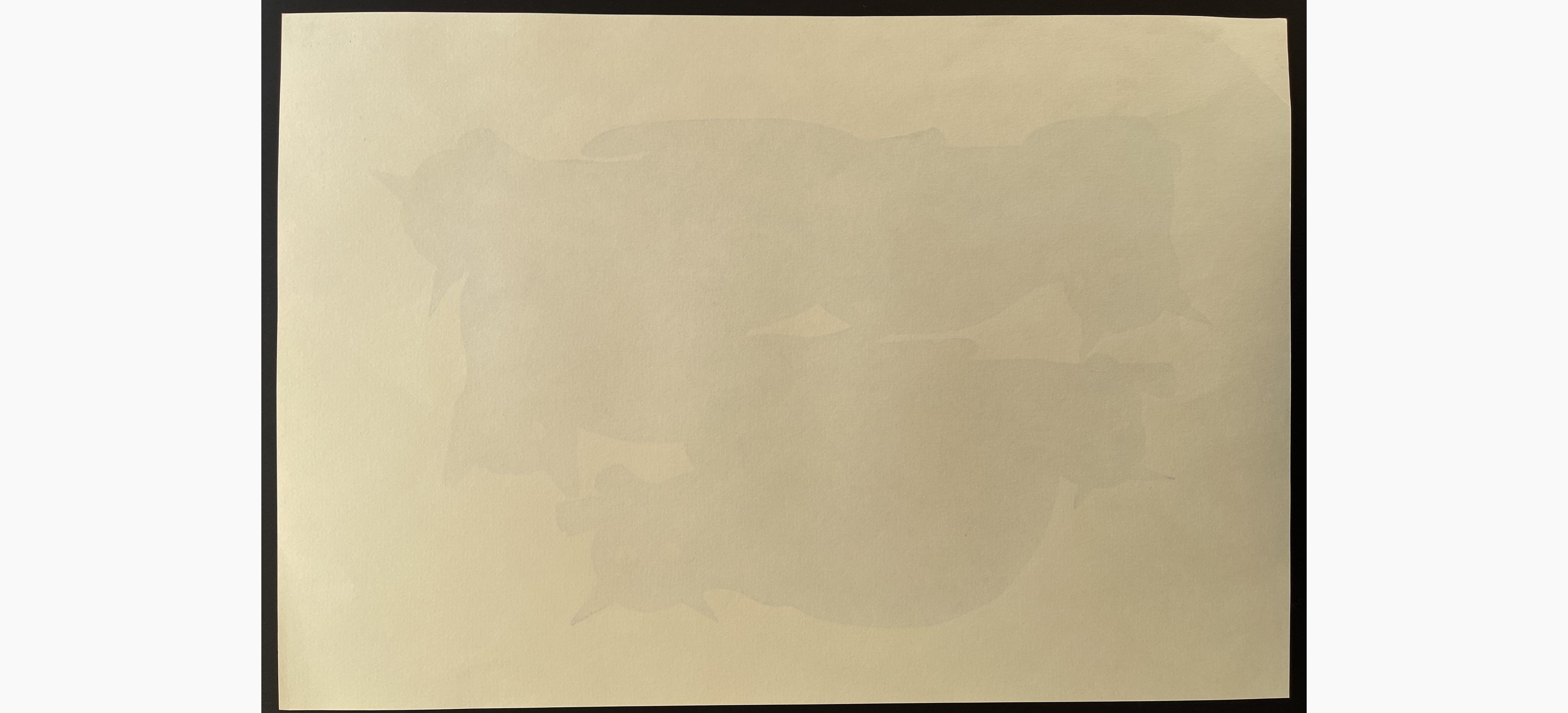 Japanese print - Nishida Tadashige - Cat Series (218) Blue