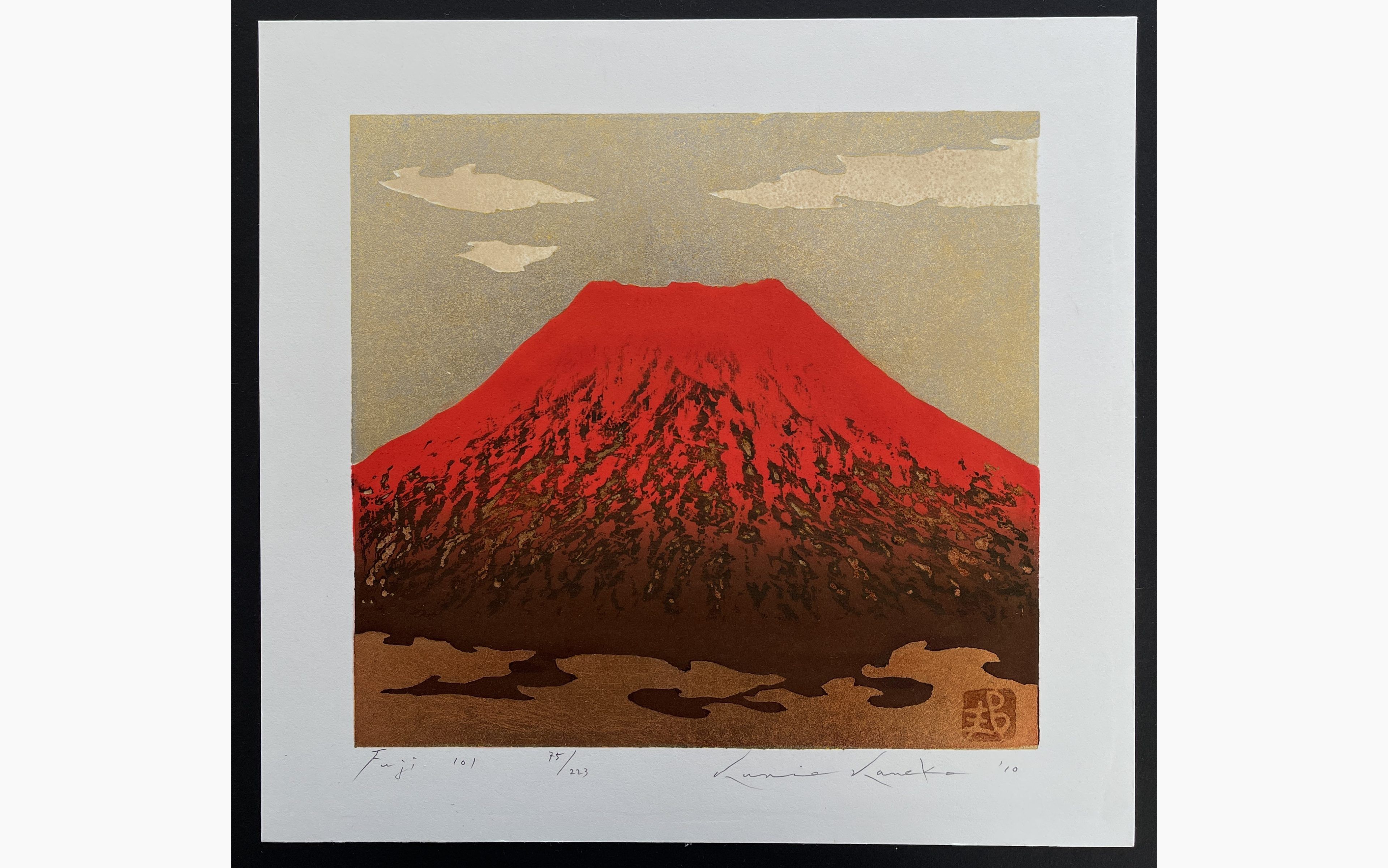 Japanese woodblock print - Kunio Kaneko - Fuji 101