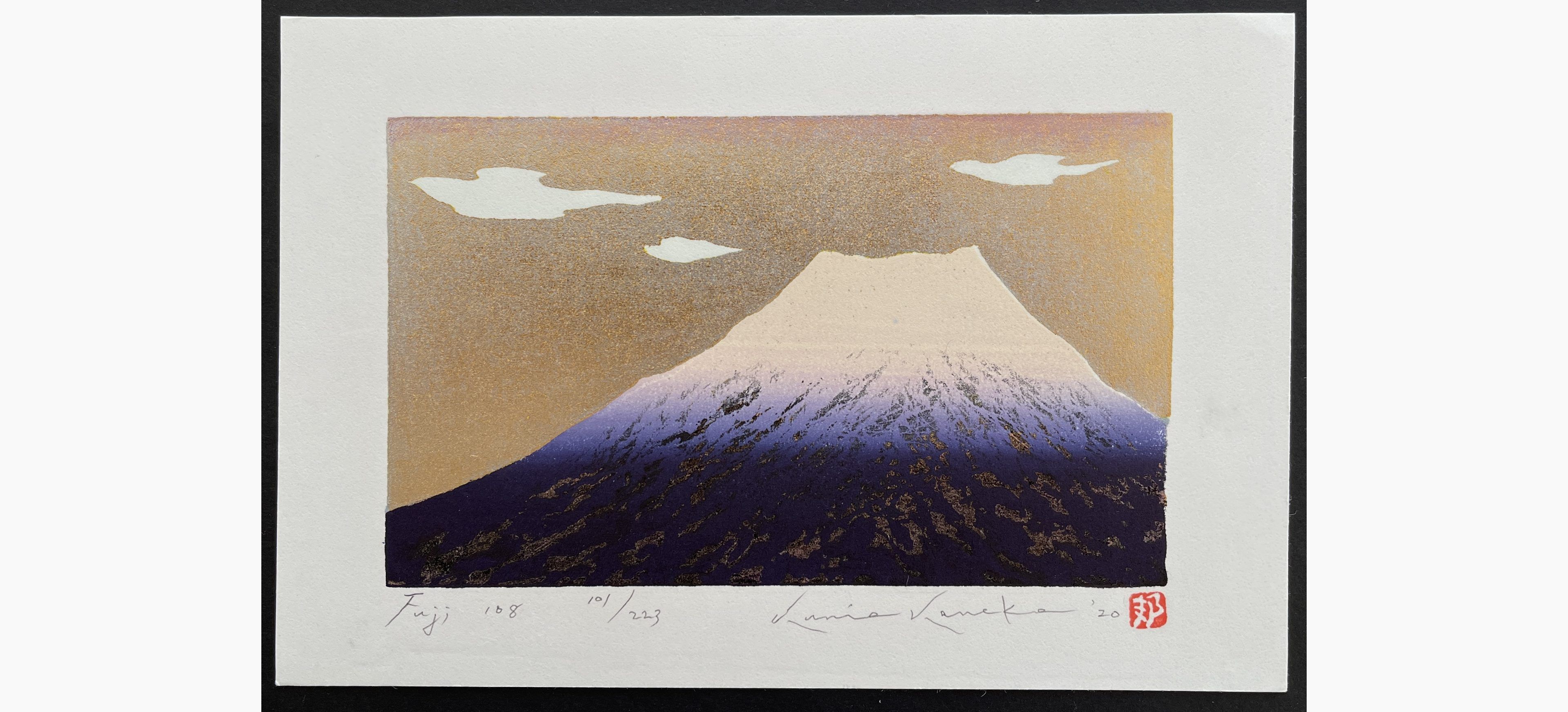 Japanese woodblock print - Kunio Kaneko - Fuji 108