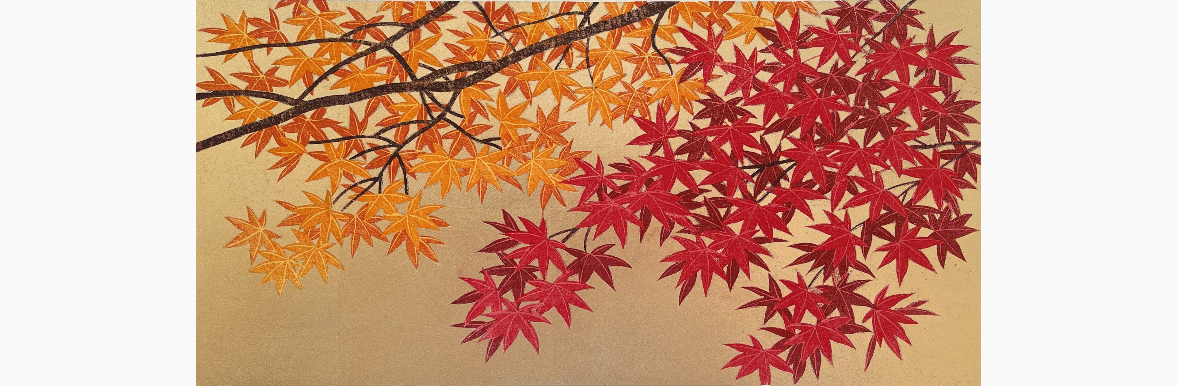 Original woodblock print - Hajime Namiki - Momiji 3