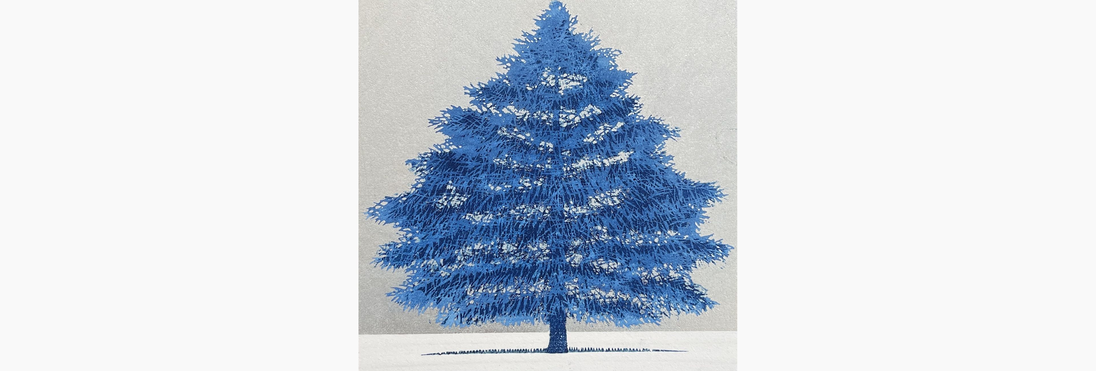 Original woodblock print - Hajime Namiki - Tree scene 134B