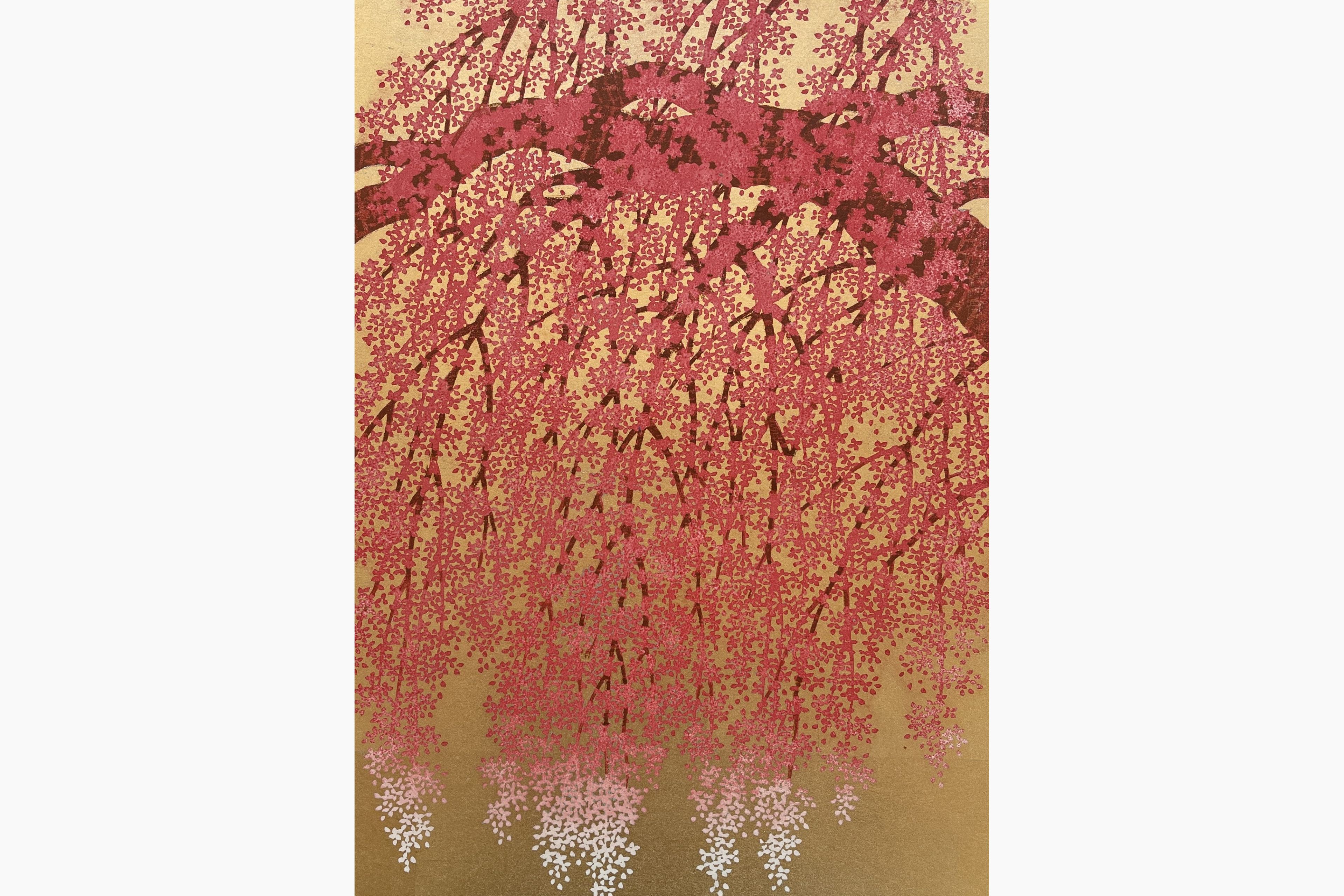 Original woodblock print - Hajime Namiki - Weeping Cherry 19