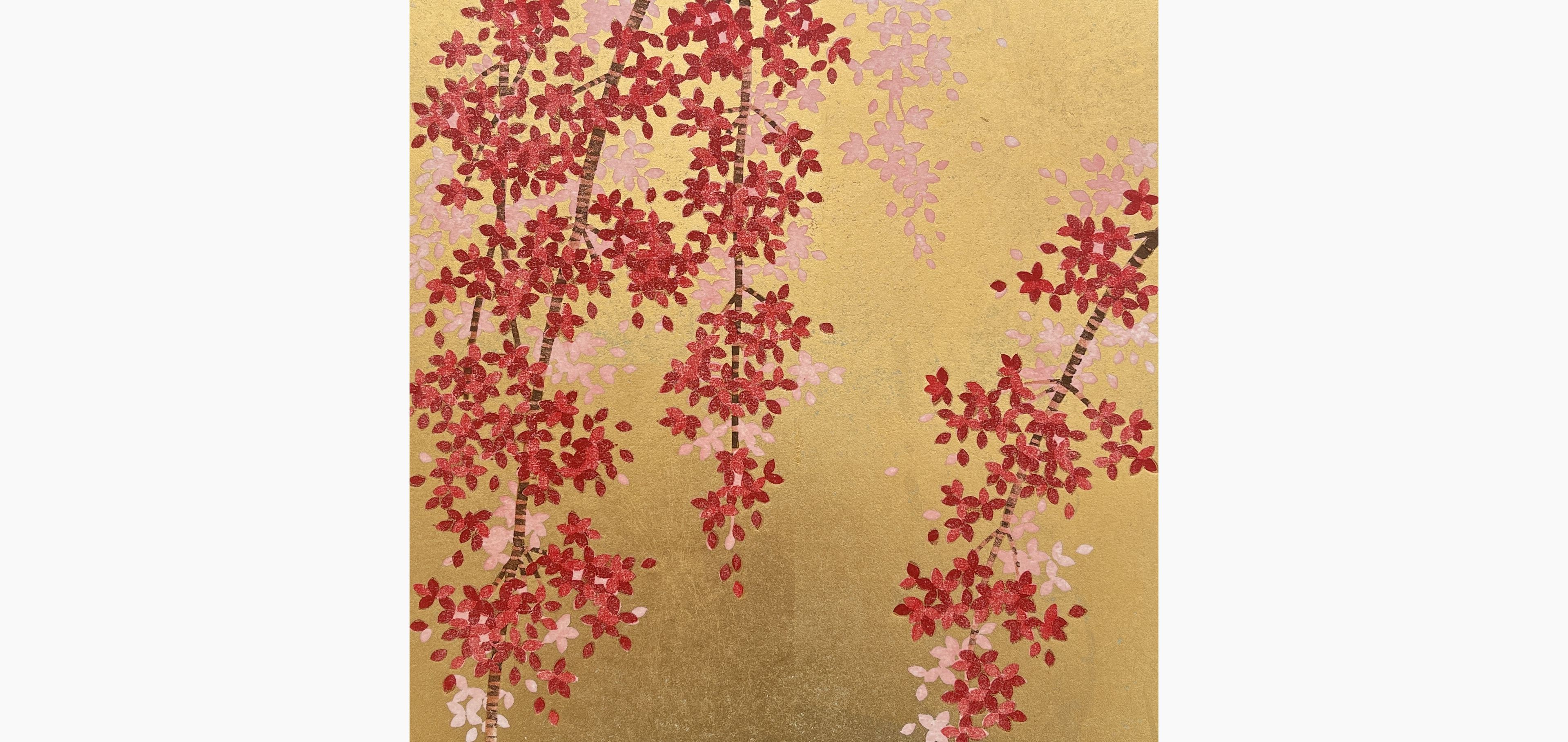 Original woodblock print - Hajime Namiki - Weeping Cherry 22