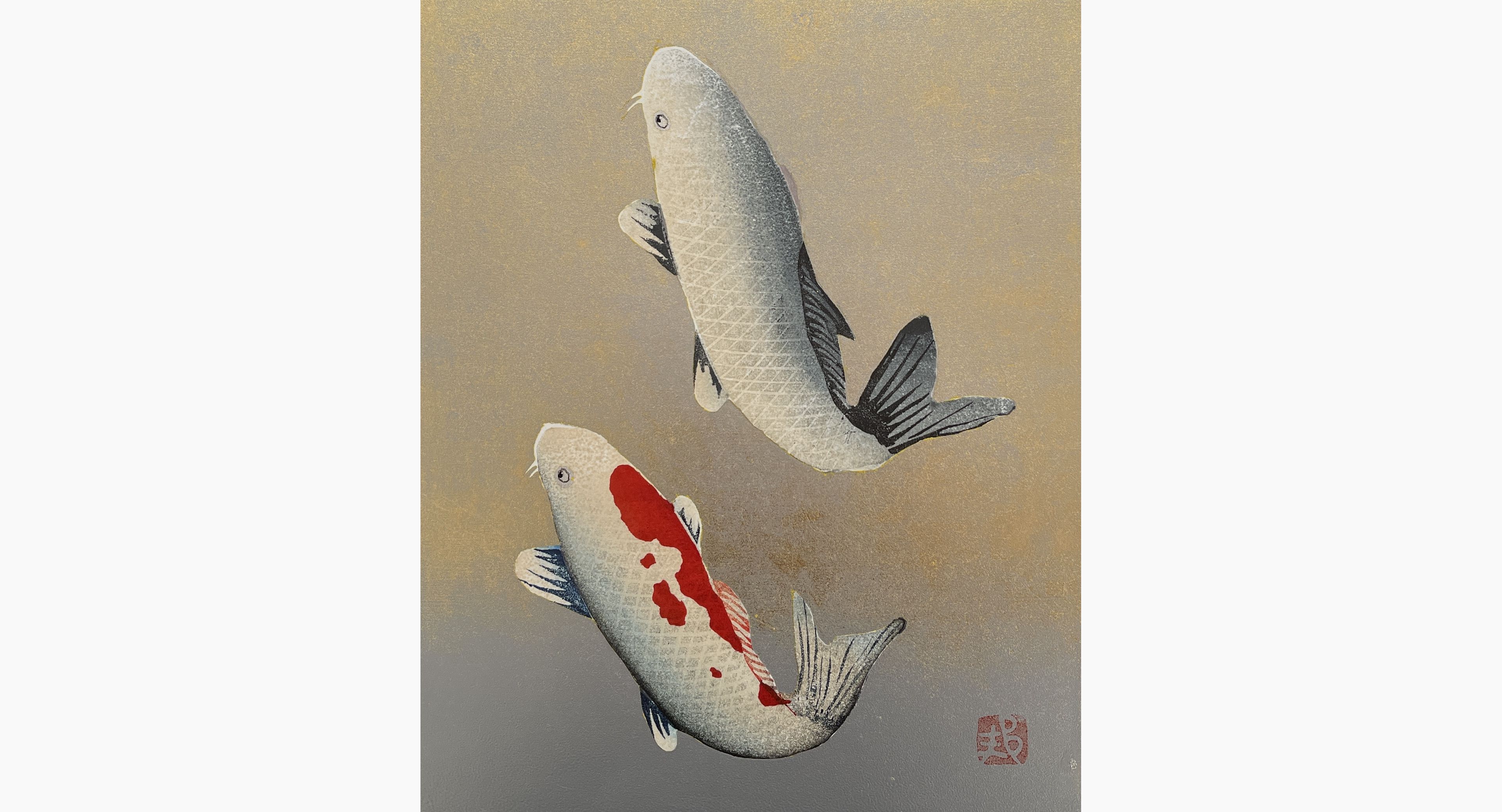 Original woodblock print - Kunio Kaneko - Go!