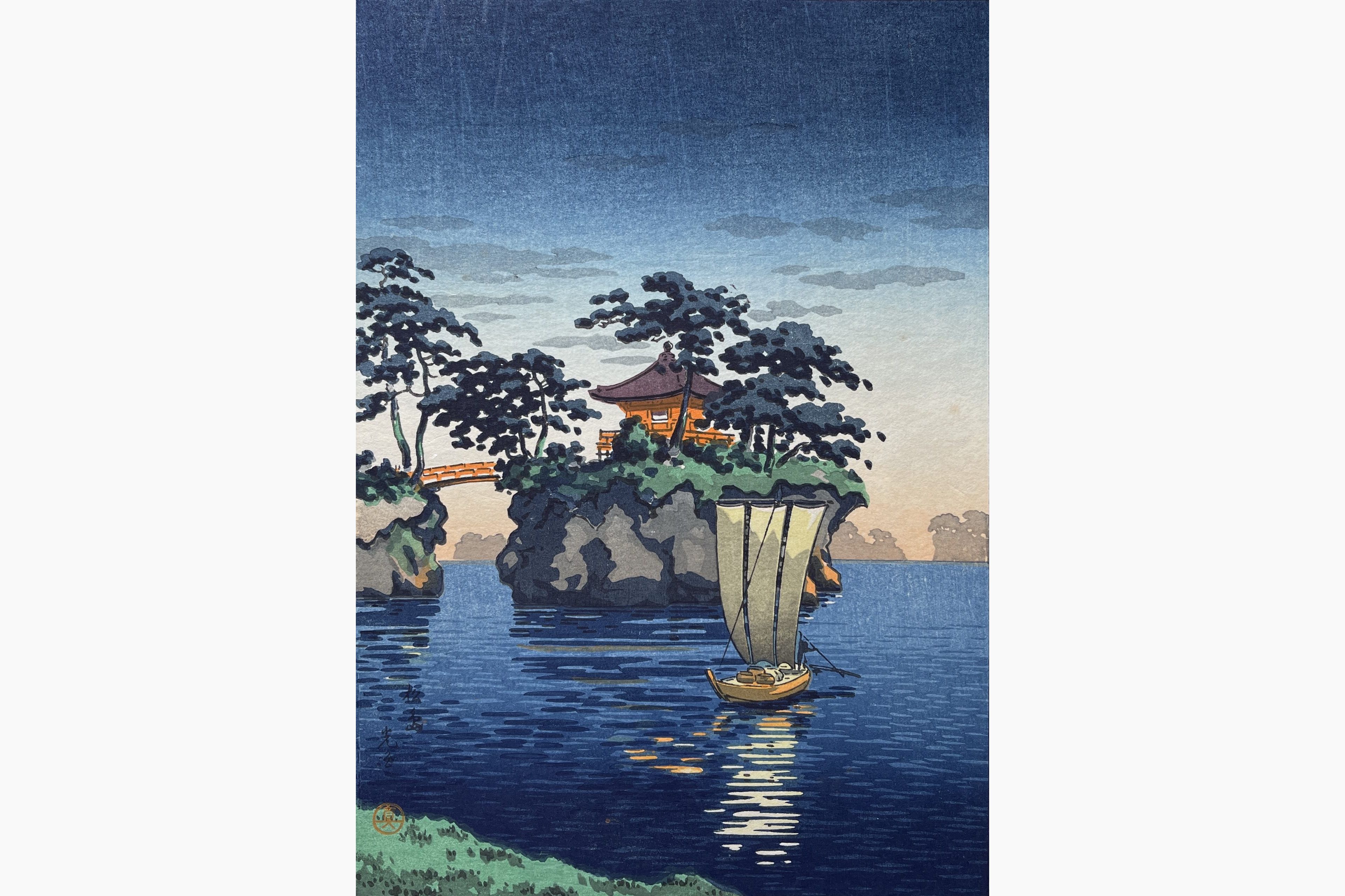 Original woodblock print - Tsuchiya Koitsu - Matsushima