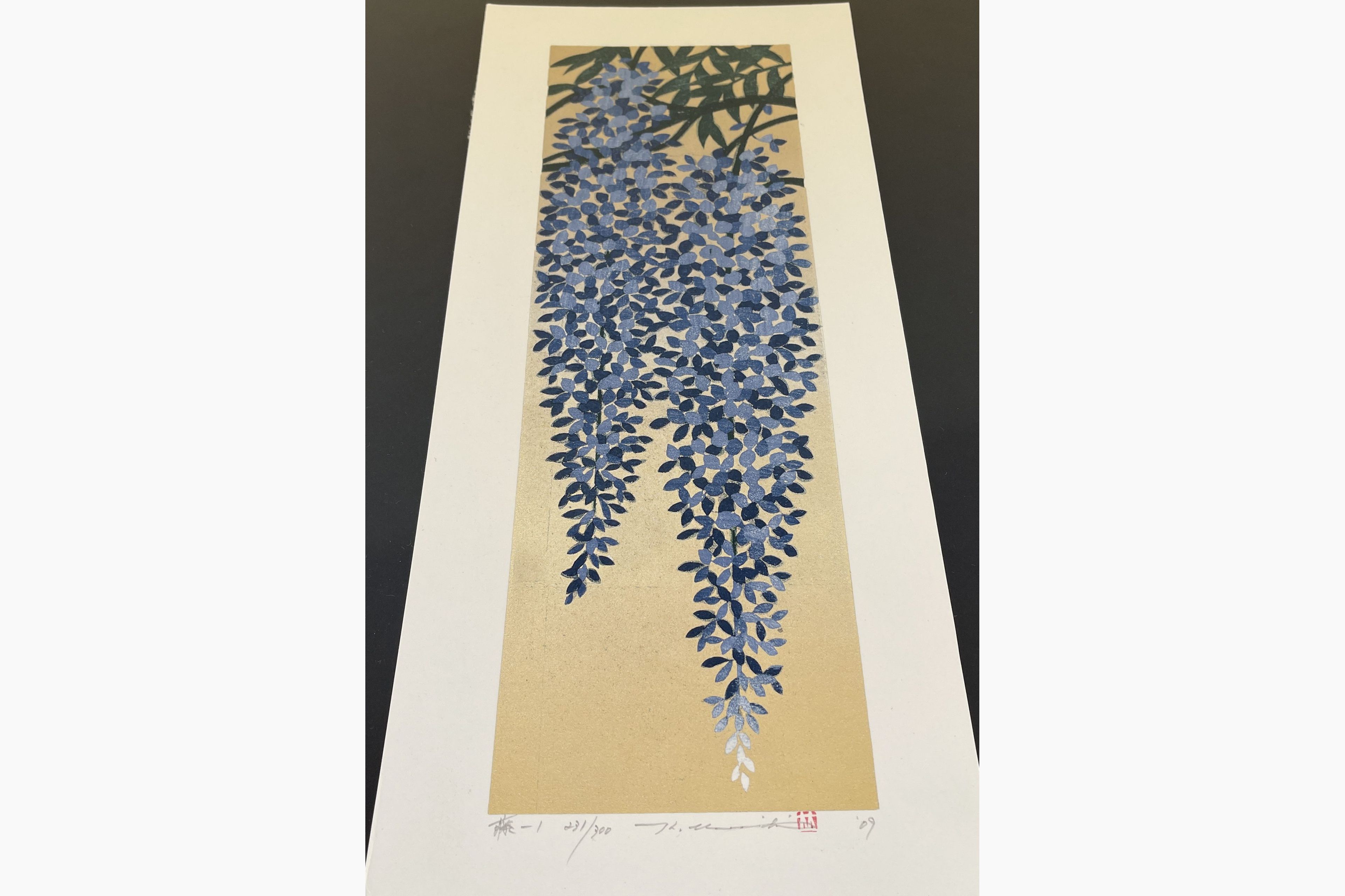 Japanese print - Hajime Namiki - Wisteria 1