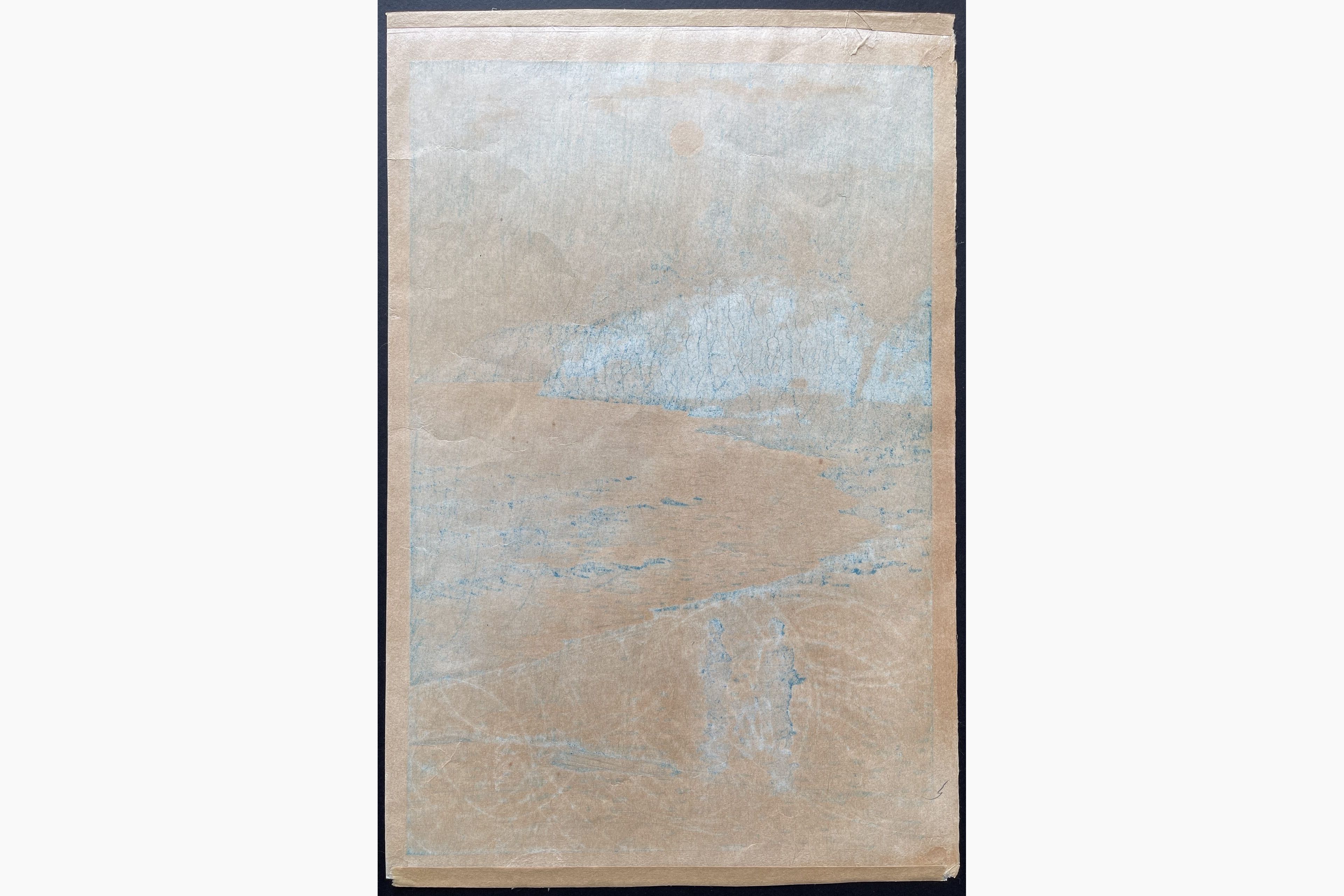 Japanese print - Kasamatsu Shiro - Inamuragasaki Point, Kamakura