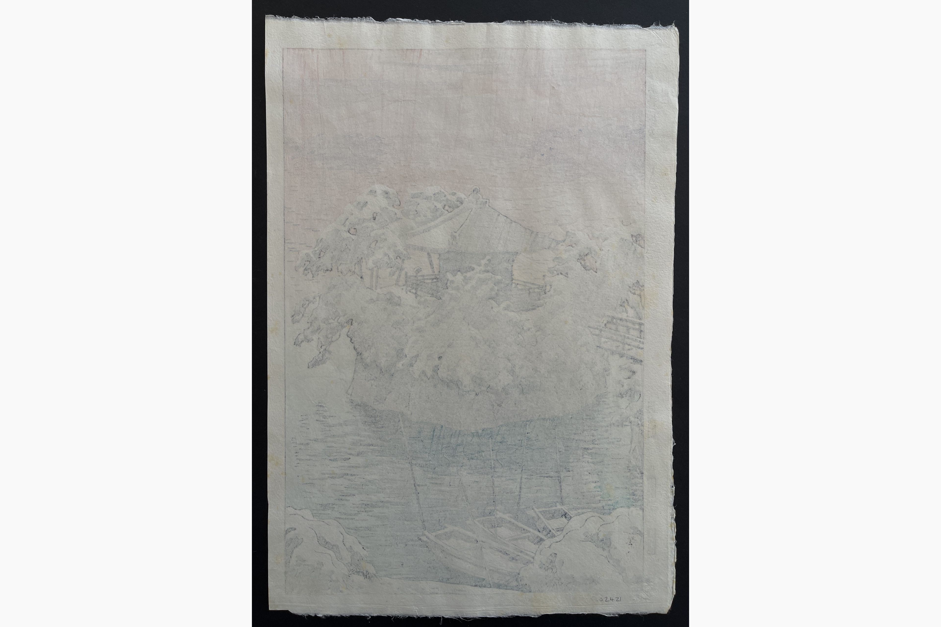 Japanese print - Kasamatsu Shiro - Snow at Matsushima