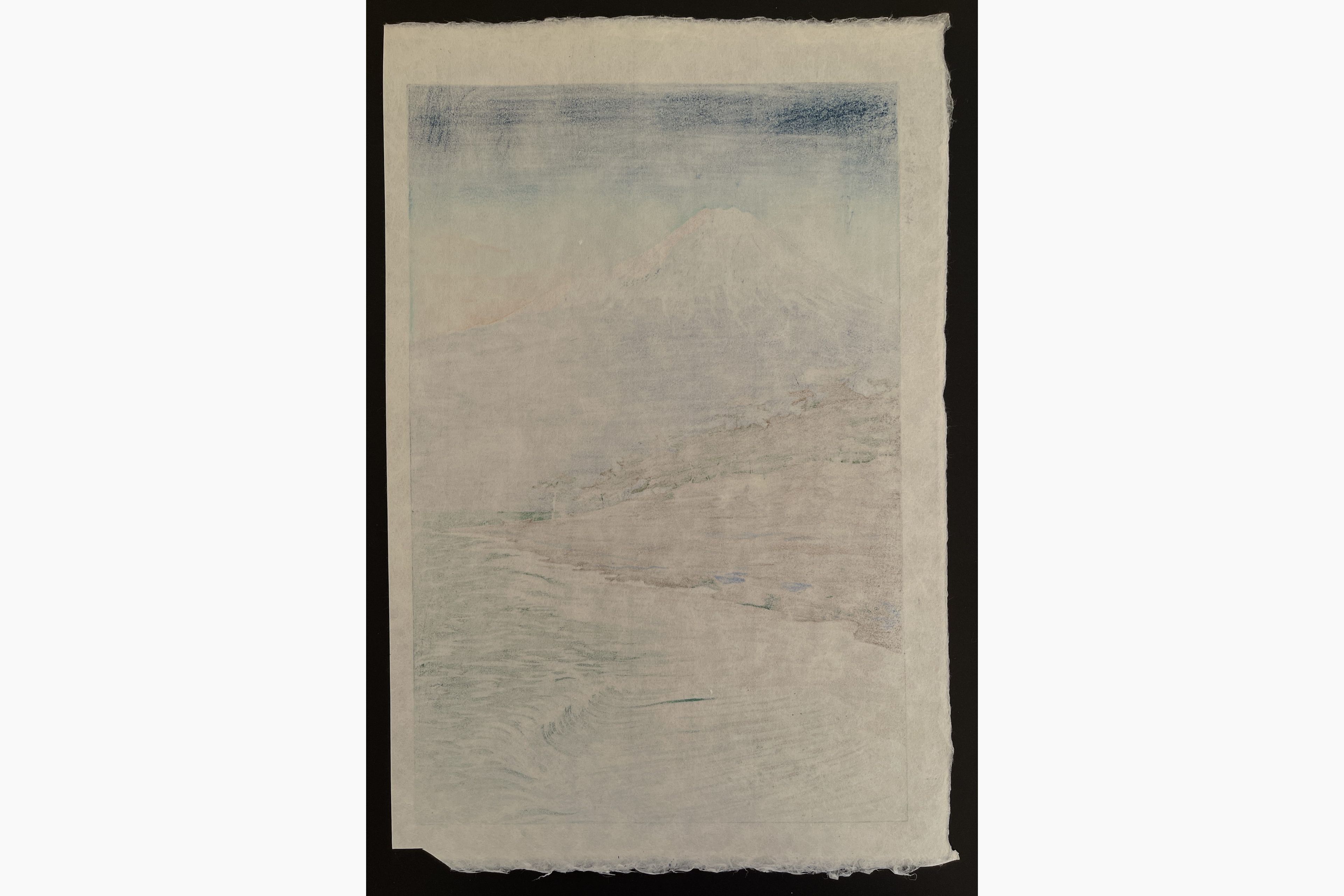 Japanese print - Koichi Okada - Mount Fuji from the Coast of Hagoromo