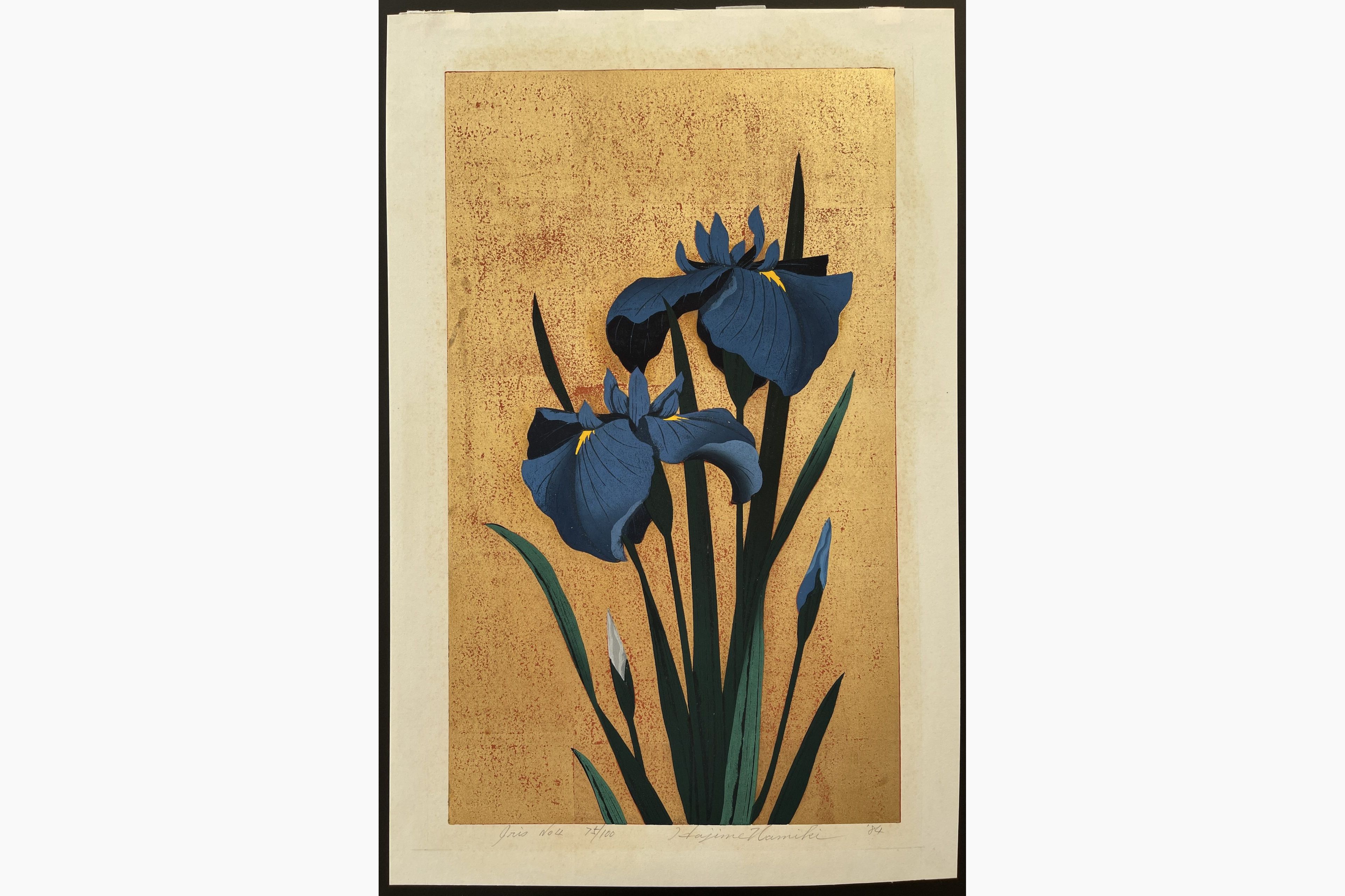 Japanese woodblock print - Hajime Namiki - Iris 4