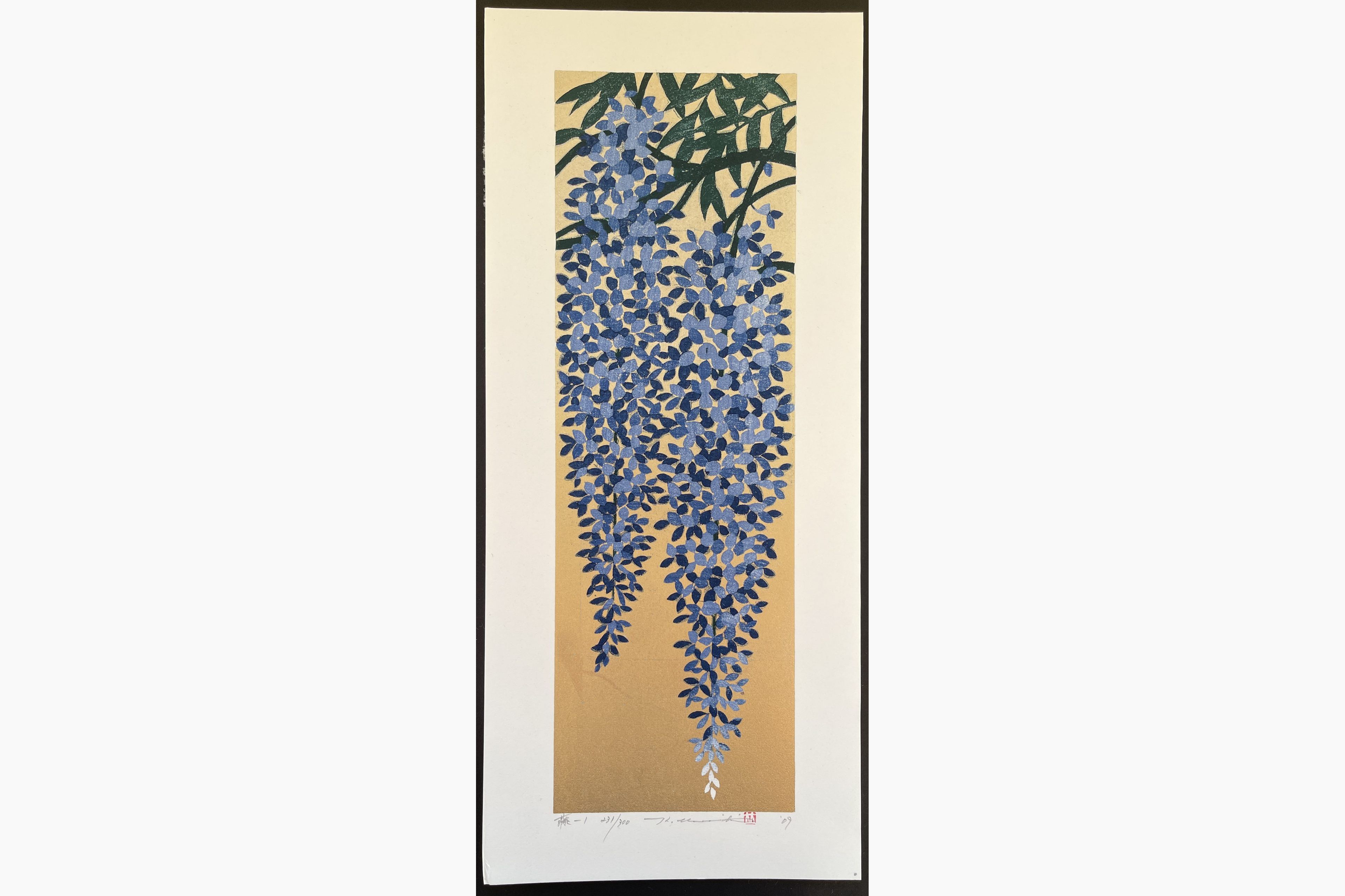 Japanese woodblock print - Hajime Namiki - Wisteria 1