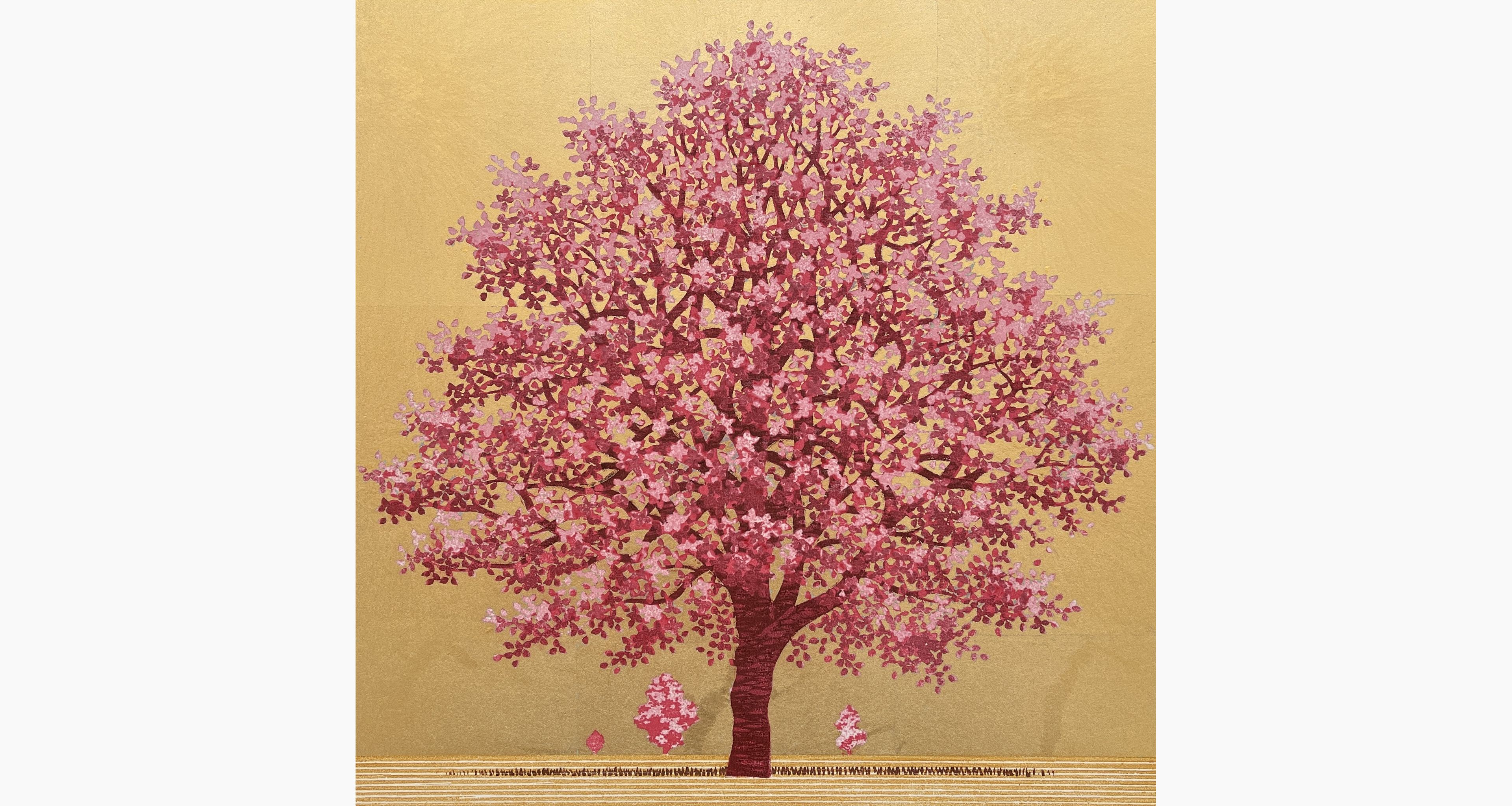 Original woodblock print - Hajime Namiki - Dogwood 13