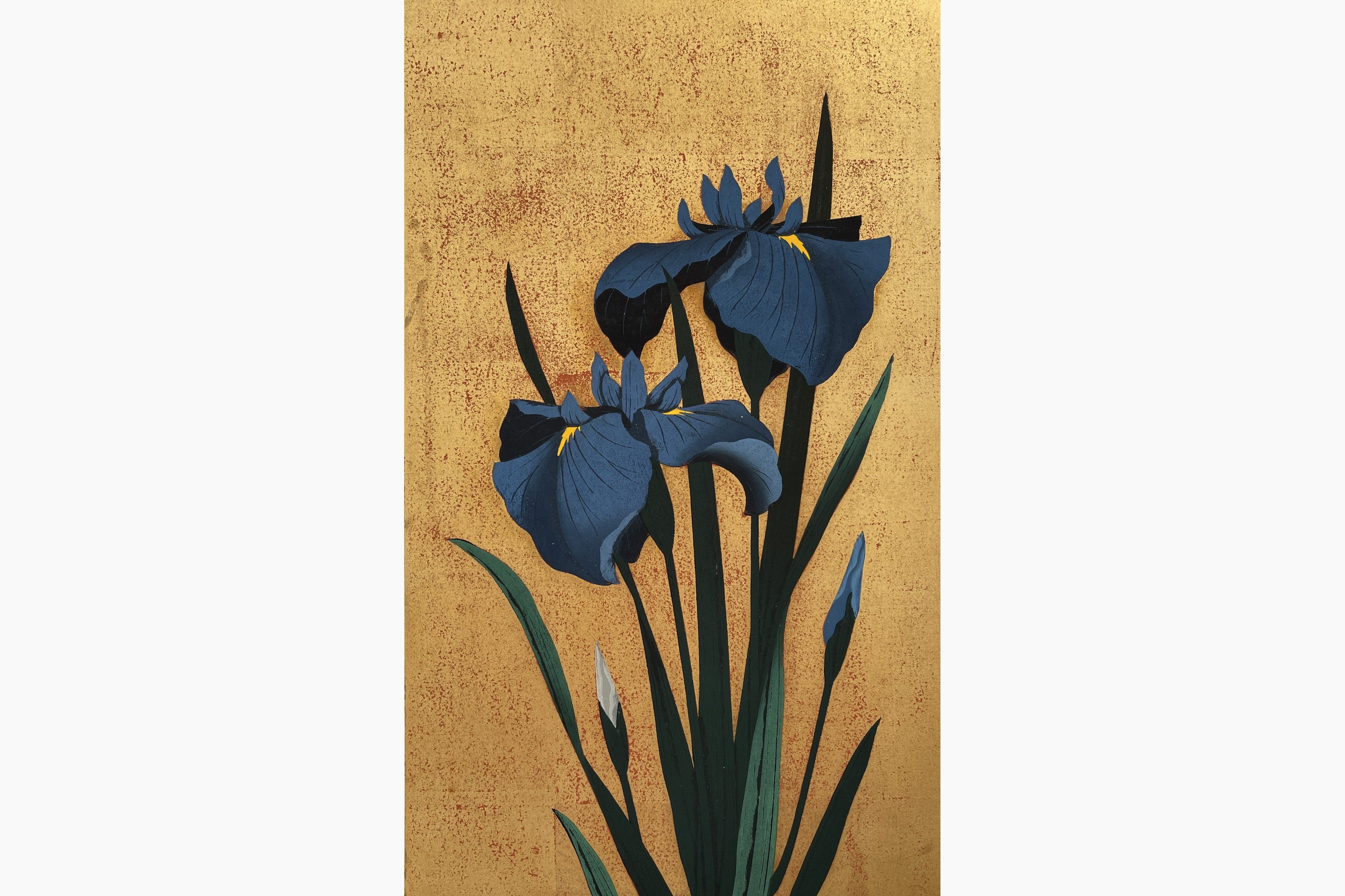 Original woodblock print - Hajime Namiki - Iris 4