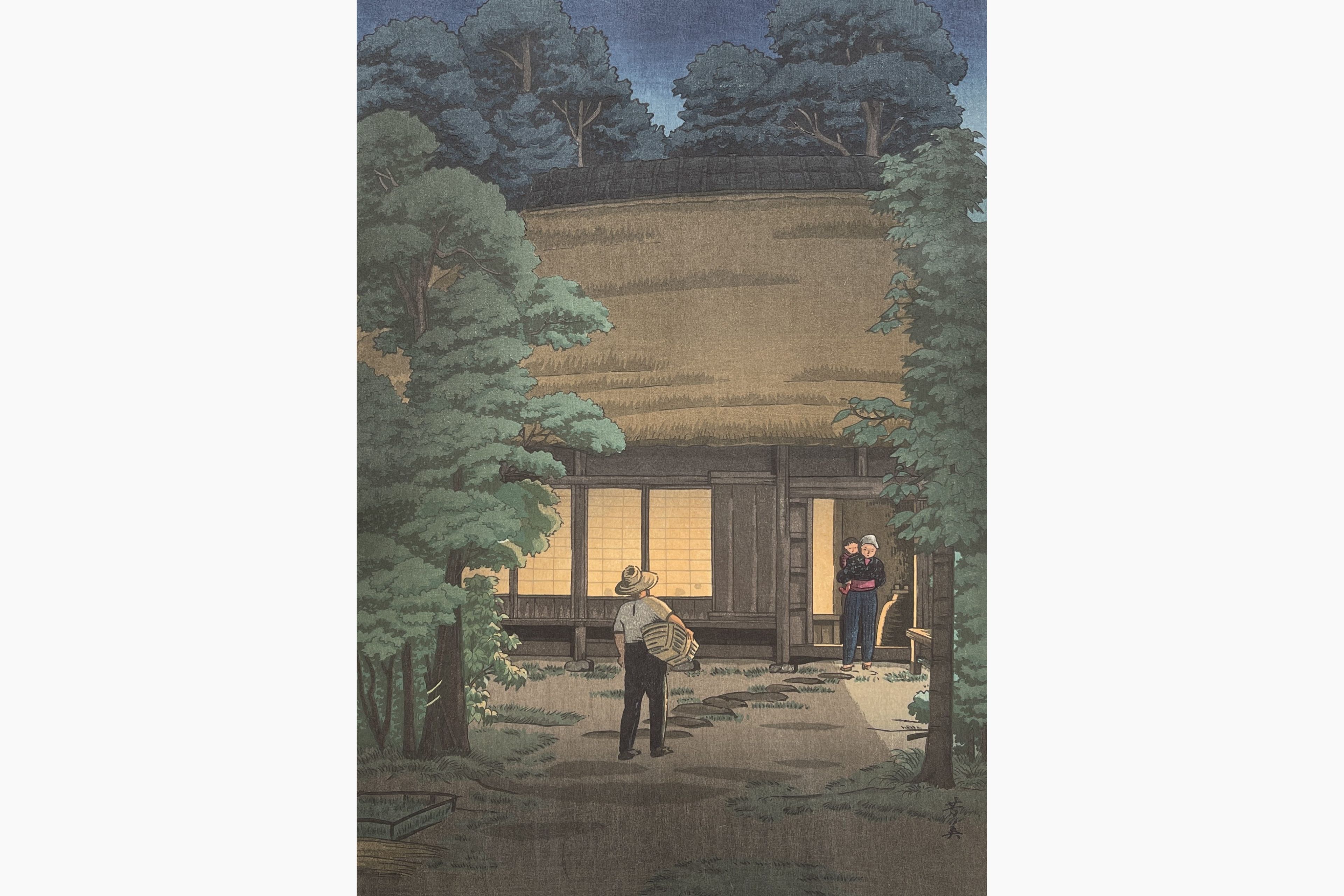 Original woodblock print - Ishiwata Koitsu - Tokumaru
