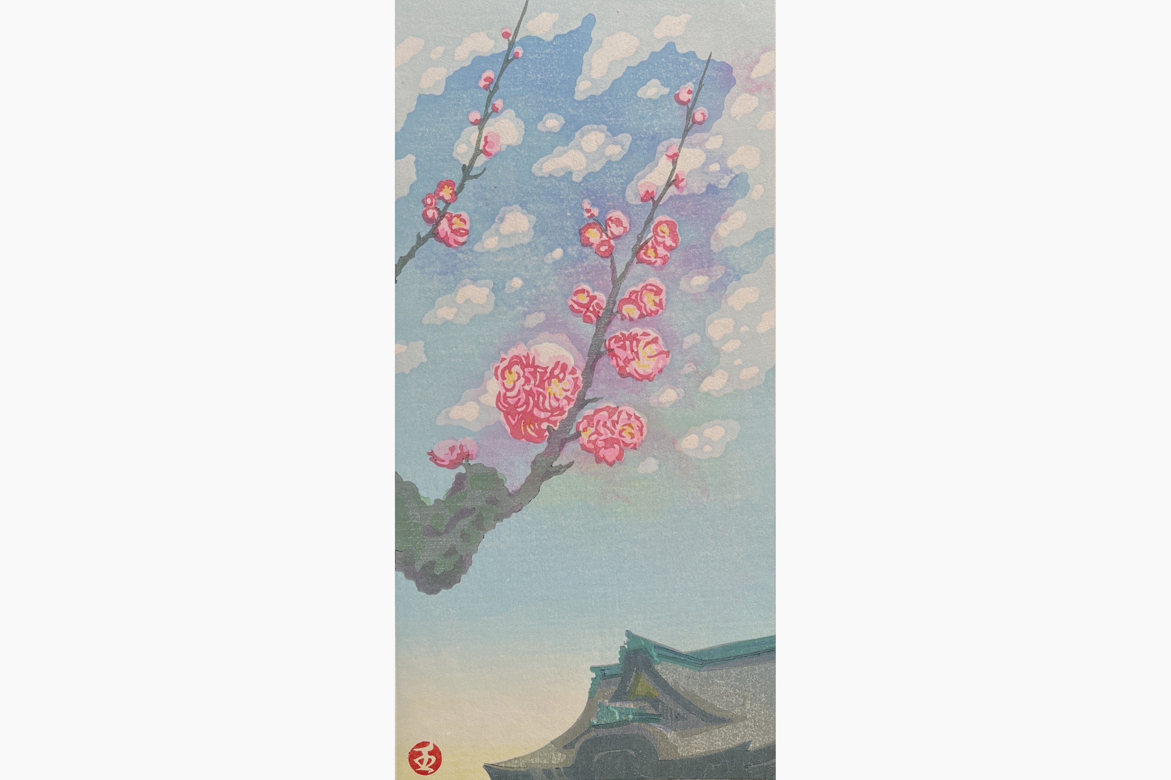 Original woodblock print - Junichi Mibugawa - Early spring