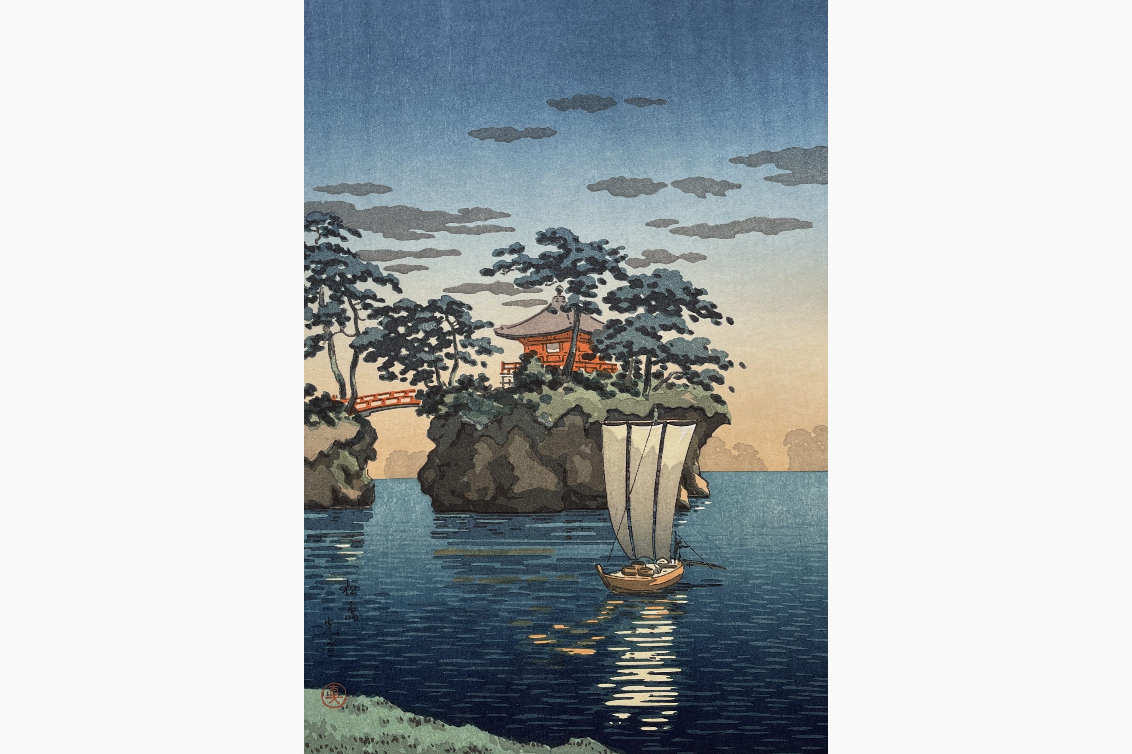 Original woodblock print - Tsuchiya Koitsu - Matsushima