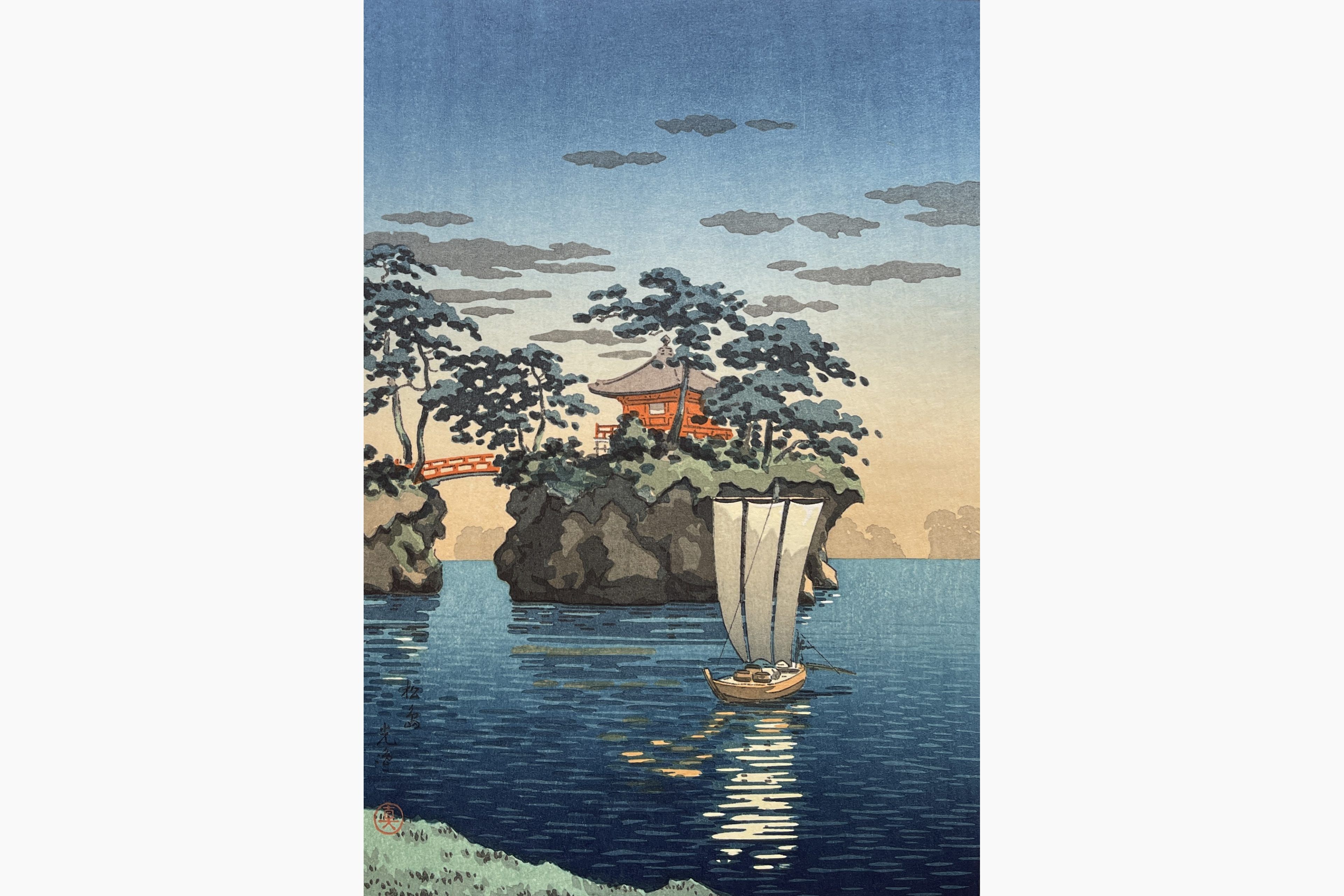 Original woodblock print - Tsuchiya Koitsu - Matsushima