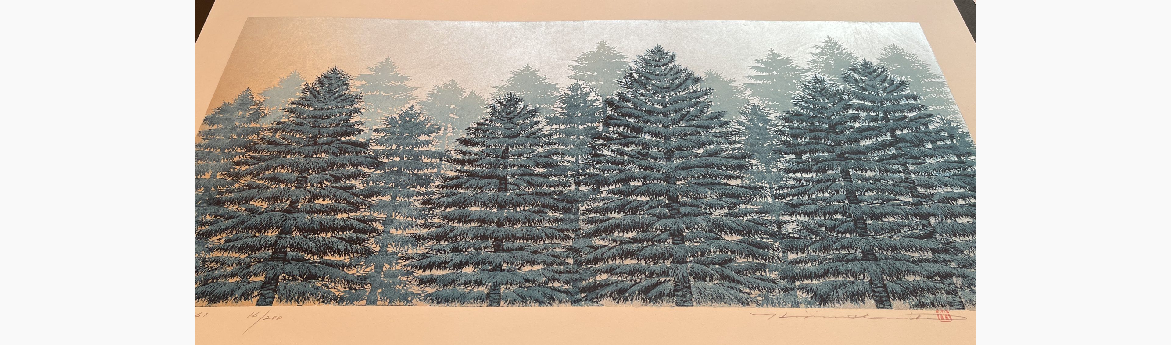 Japanese print - Hajime Namiki - Tree Scene 161