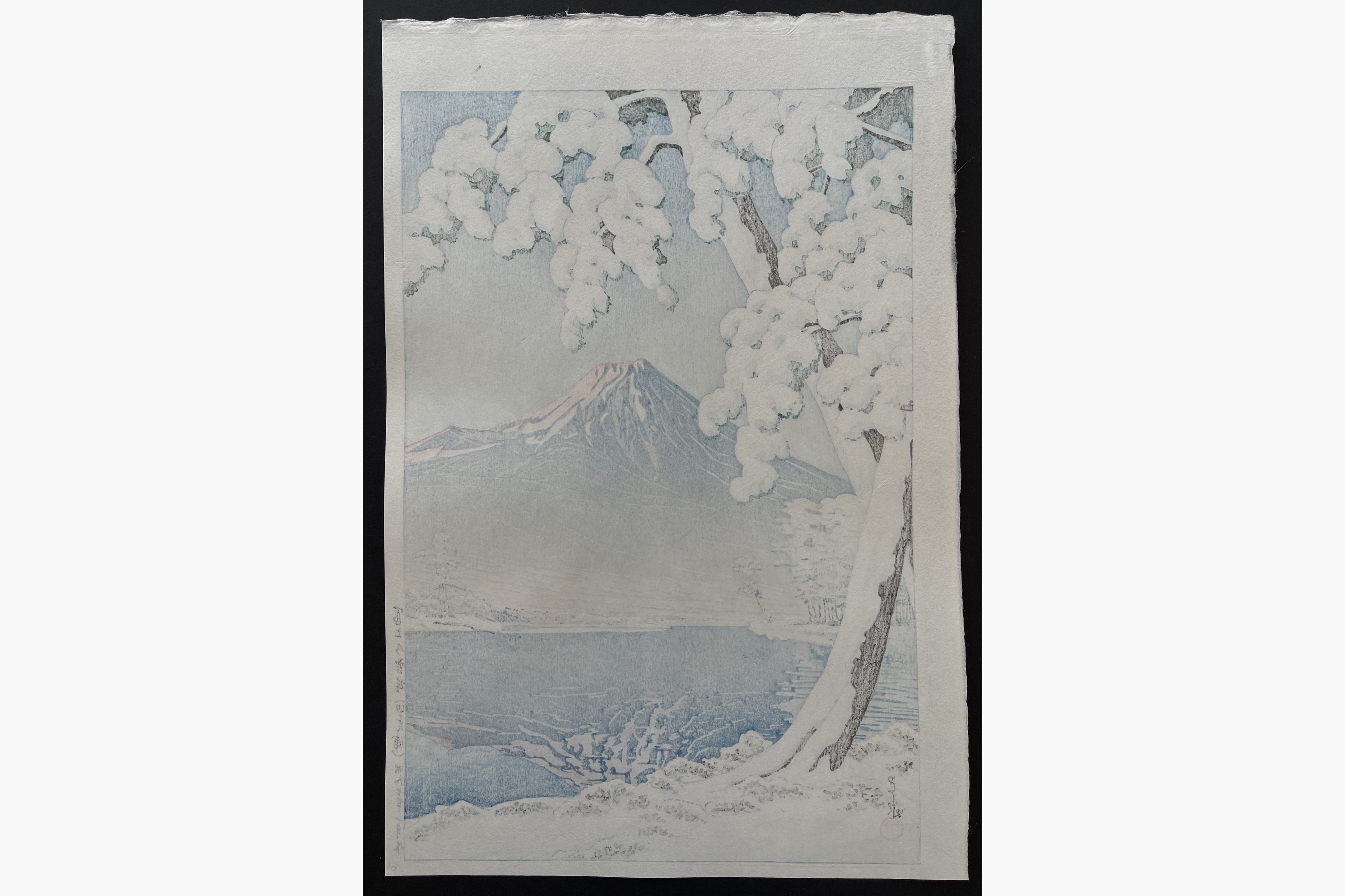 Japanese print - Kawase Hasui - Clearing after a Snowfall on Mount Fuji